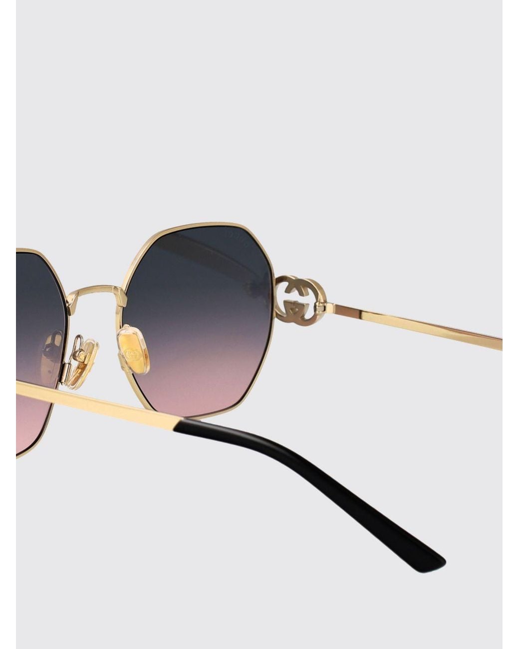 Gucci White Gg2046S Metal Sunglasses