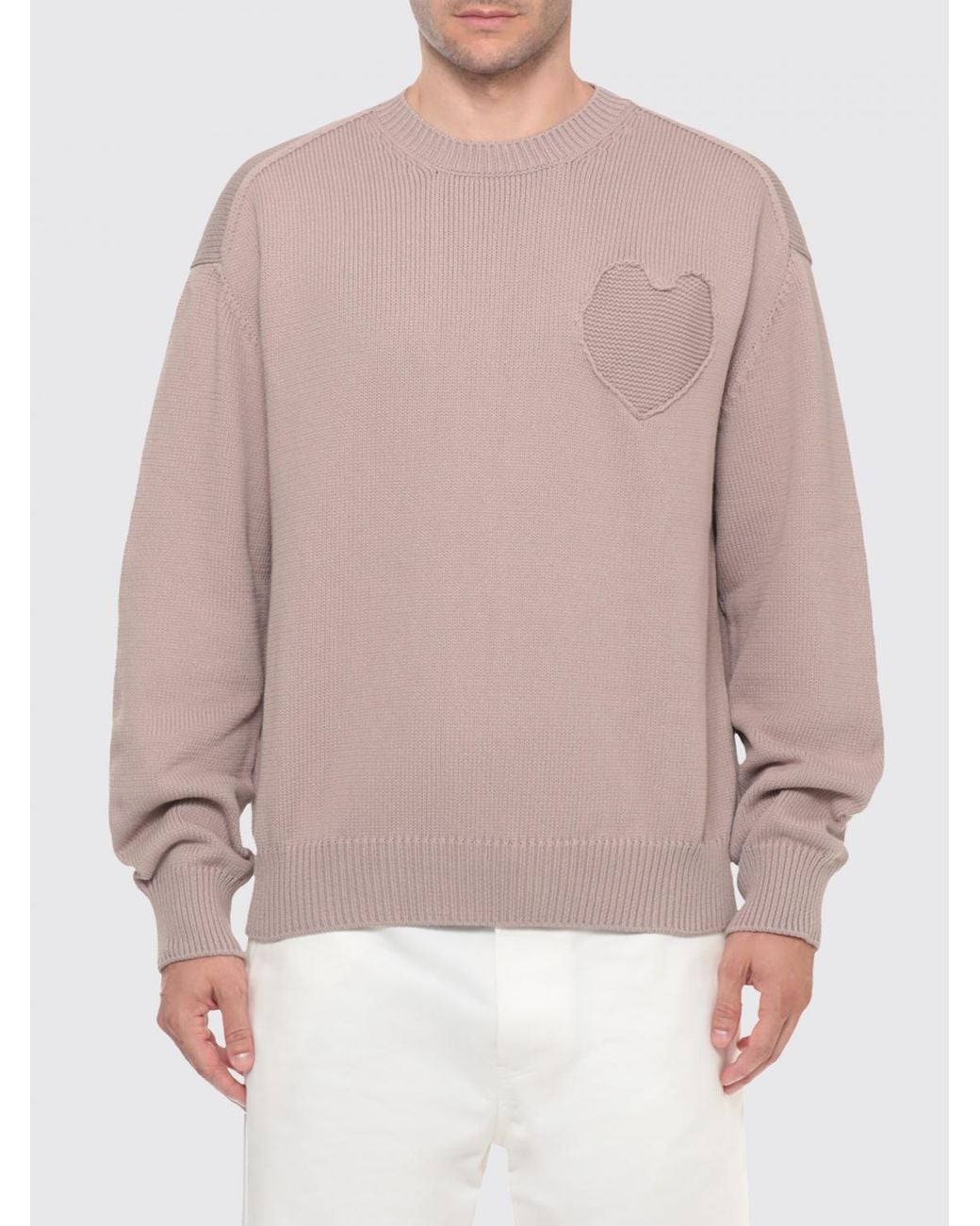 Moschino Couture Pink Crewneck Jumper for men