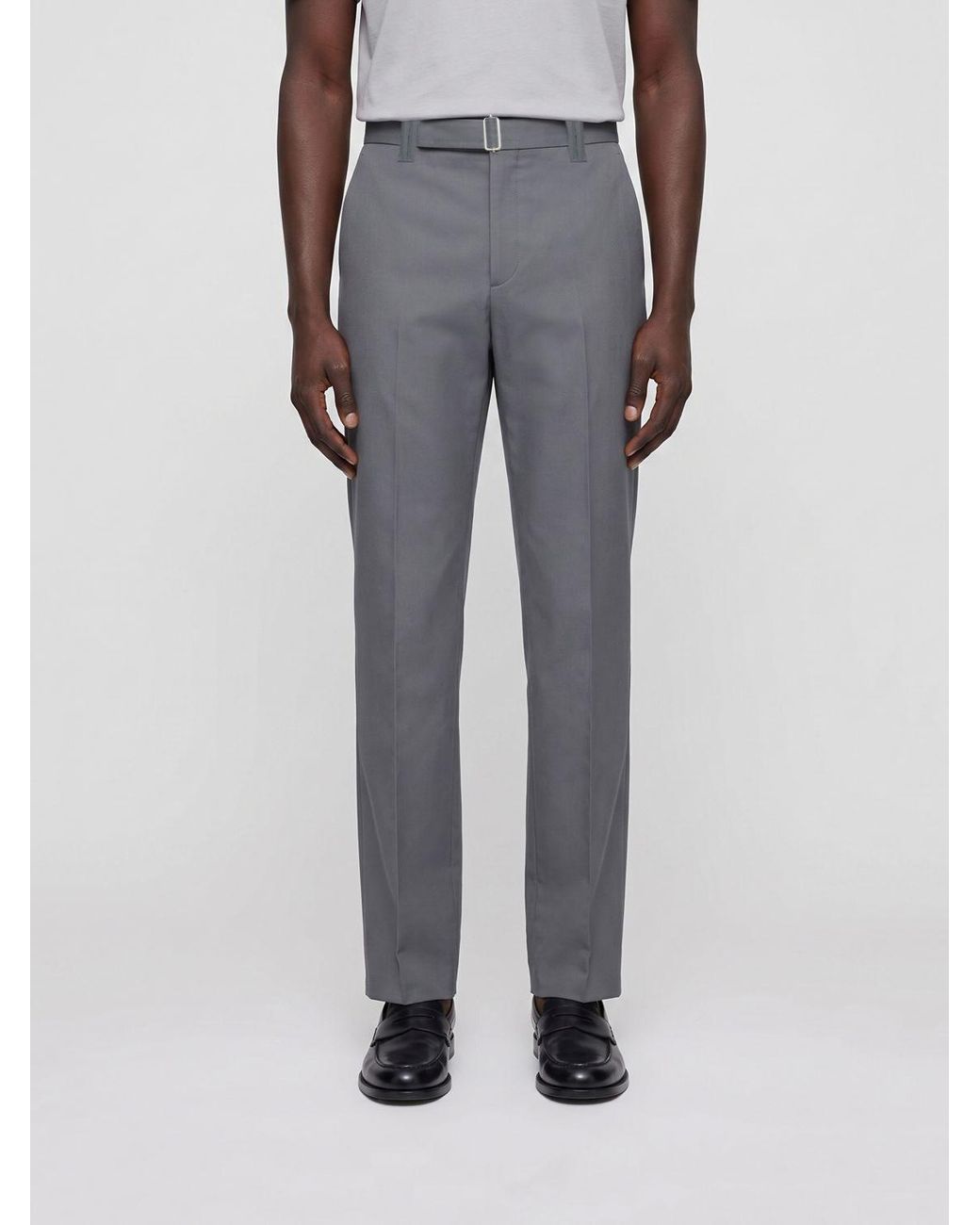 Lardini Gray Cotton And Silk Tailored Trousers for men
