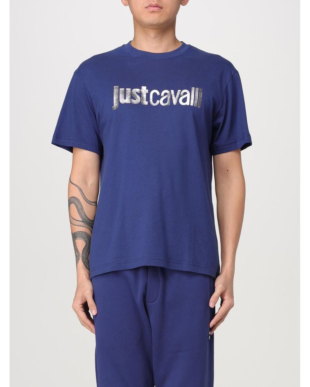 Just Cavalli Blue T-Shirt for men