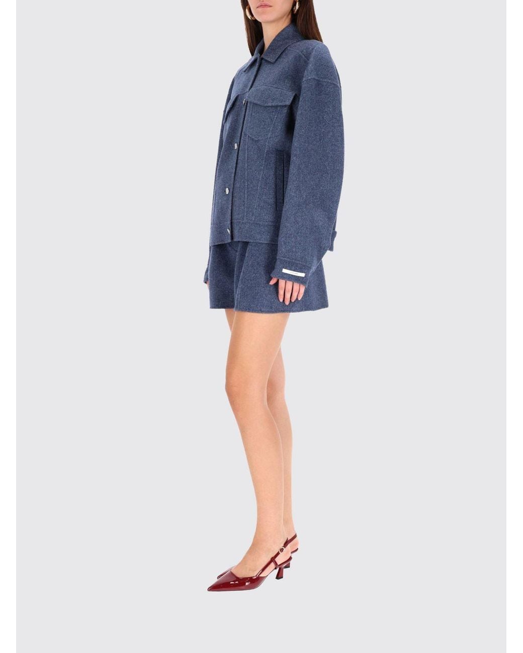 Sportmax Blue Max Mara Cantore Belted Wool-Felt Jacket