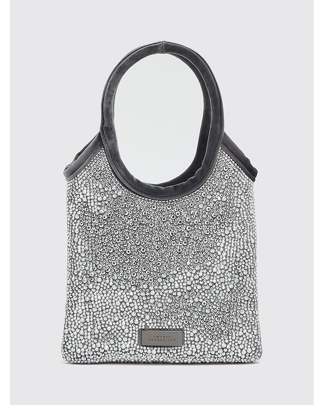 Twentyfourhaitch Gray Shoulder Bag