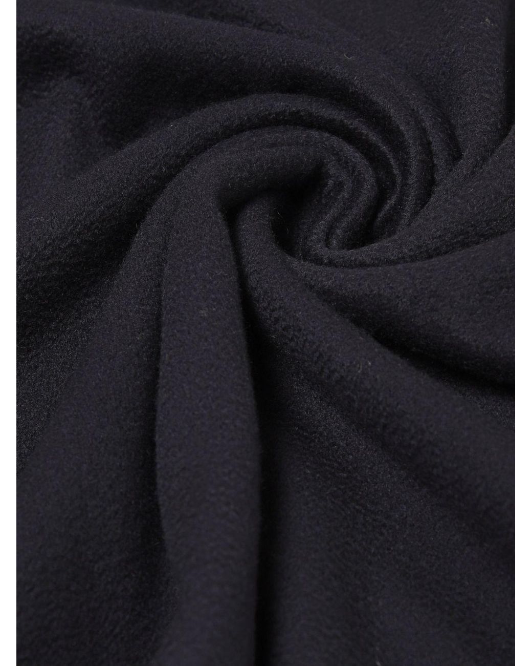 Max Mara Black Baci Pure Cashmere Scarf With Embroidered Logo And Fringes