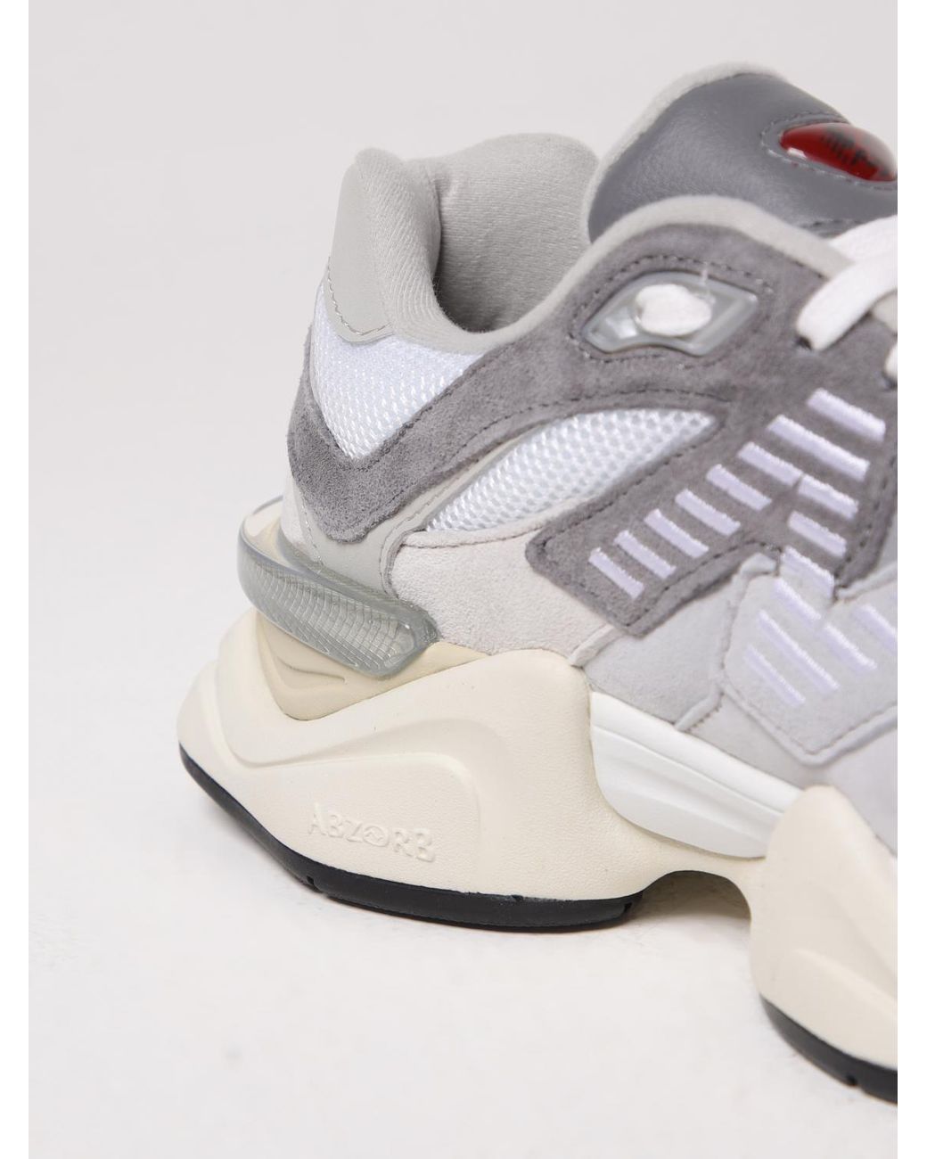 New Balance White 9060 Suede And Mesh Sneakers for men