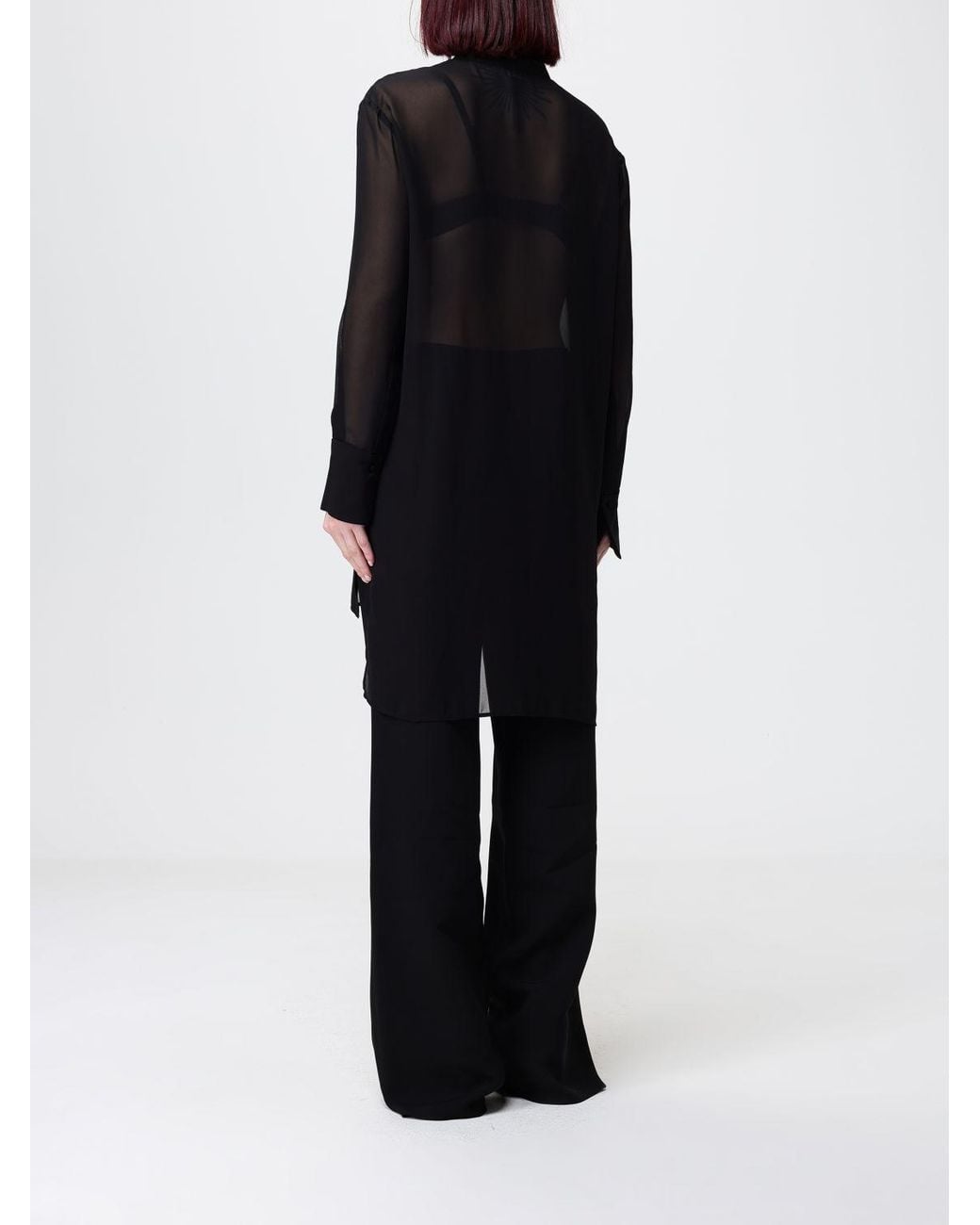 Emporio Armani Black Chiffon Shirt