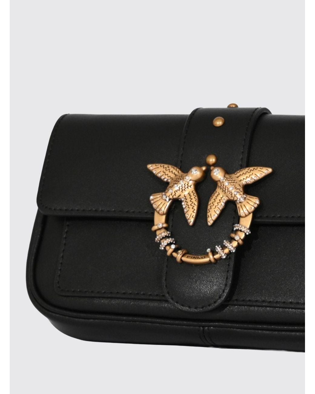 Pinko Black Love Bag Pocket Mini Crossbody Bag