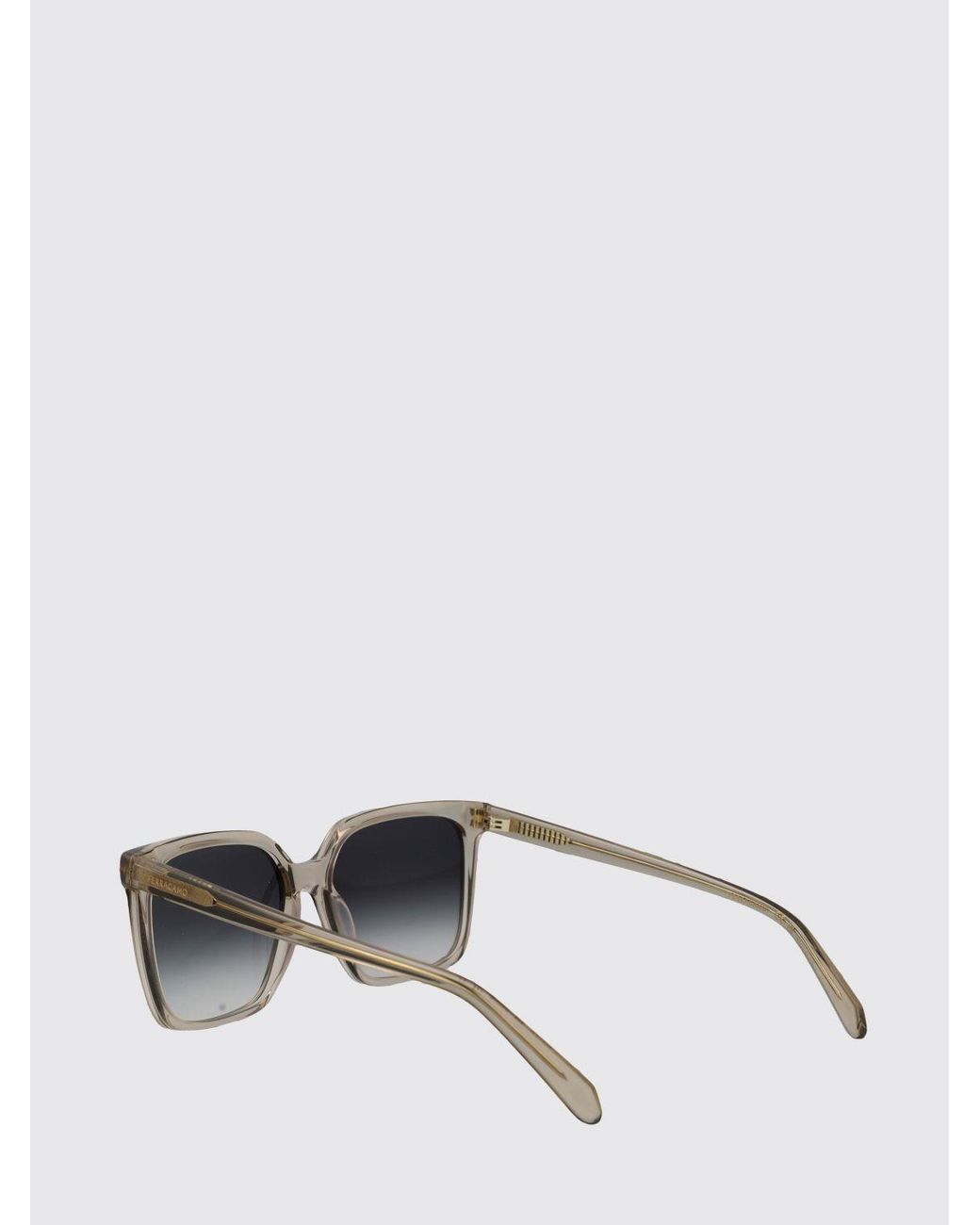Ferragamo White Acetat-Cat-Eye-Sonnenbrille Mit Verlaufsgläsern
