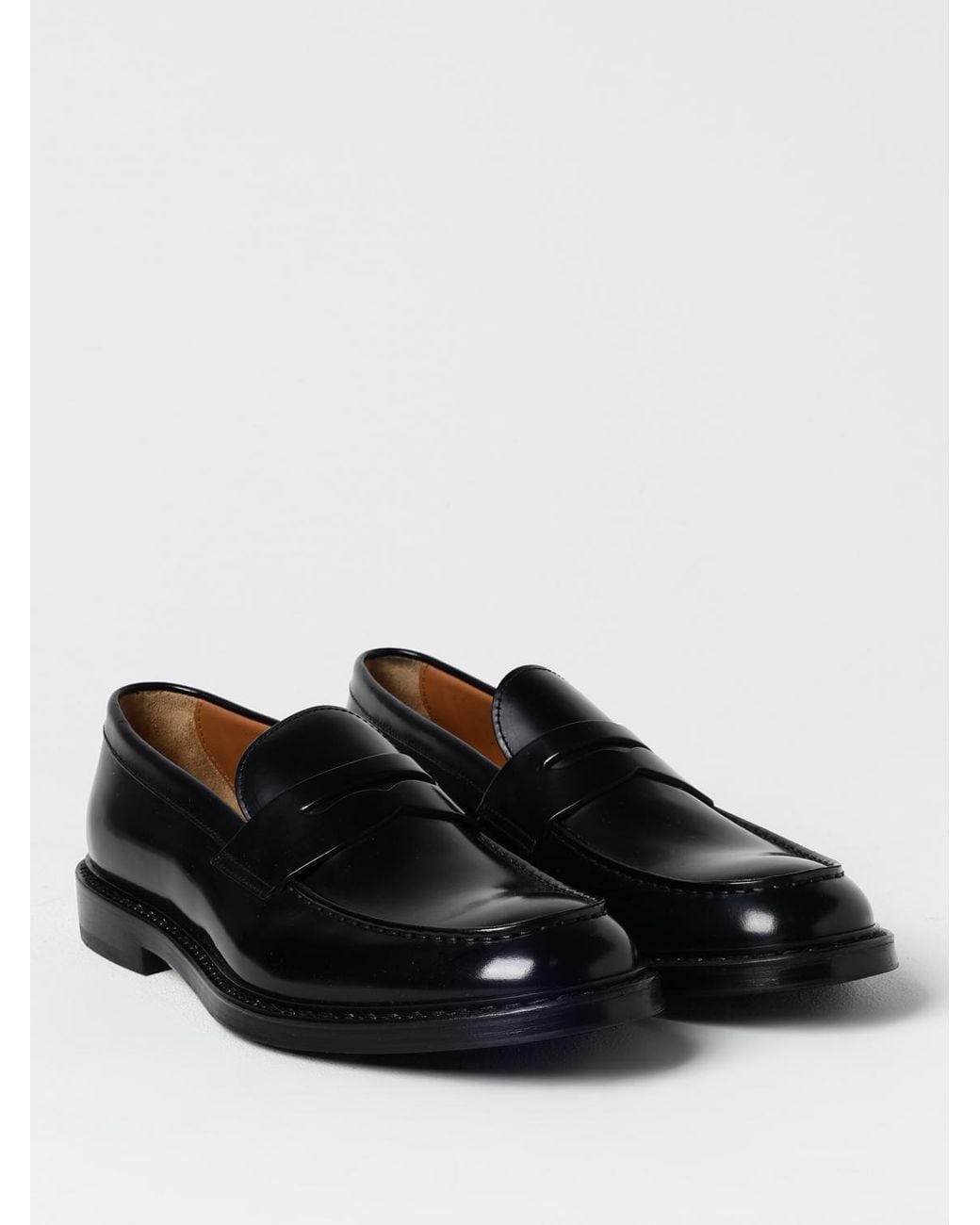 Doucal's Loafer Aus Gebürstetem Leder in Black für Herren