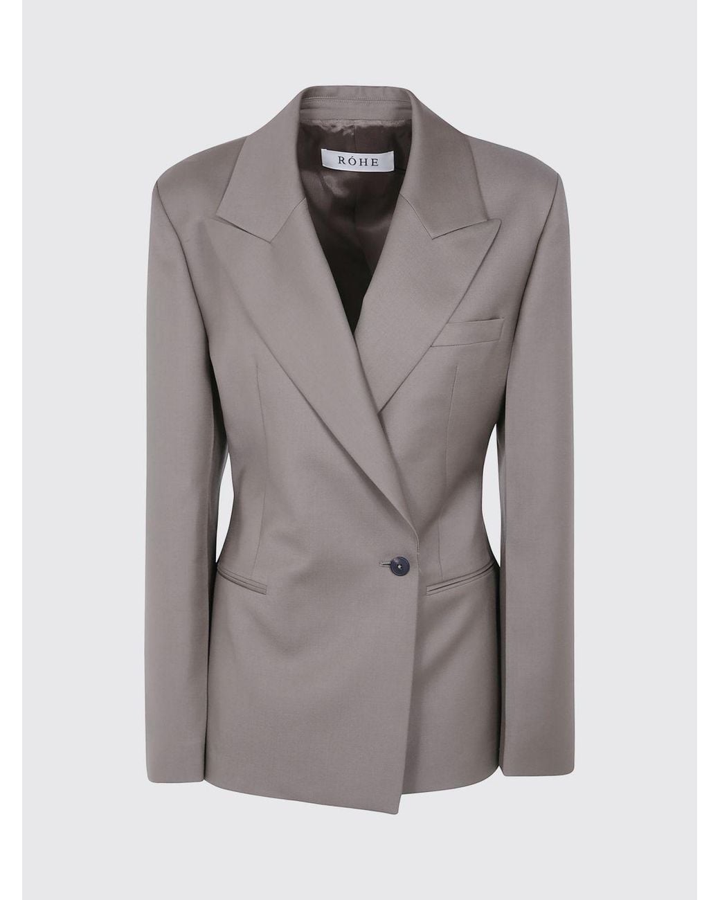 Rohe Gray Double-Breasted Blazer