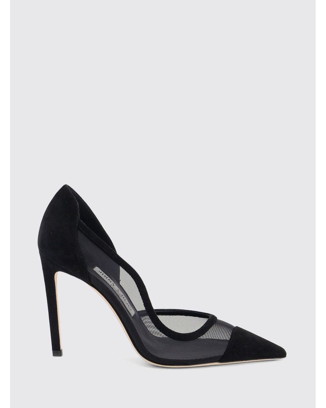 Jimmy Choo Black Brigitte Mesh And Suede Pumps With High Stiletto Heel