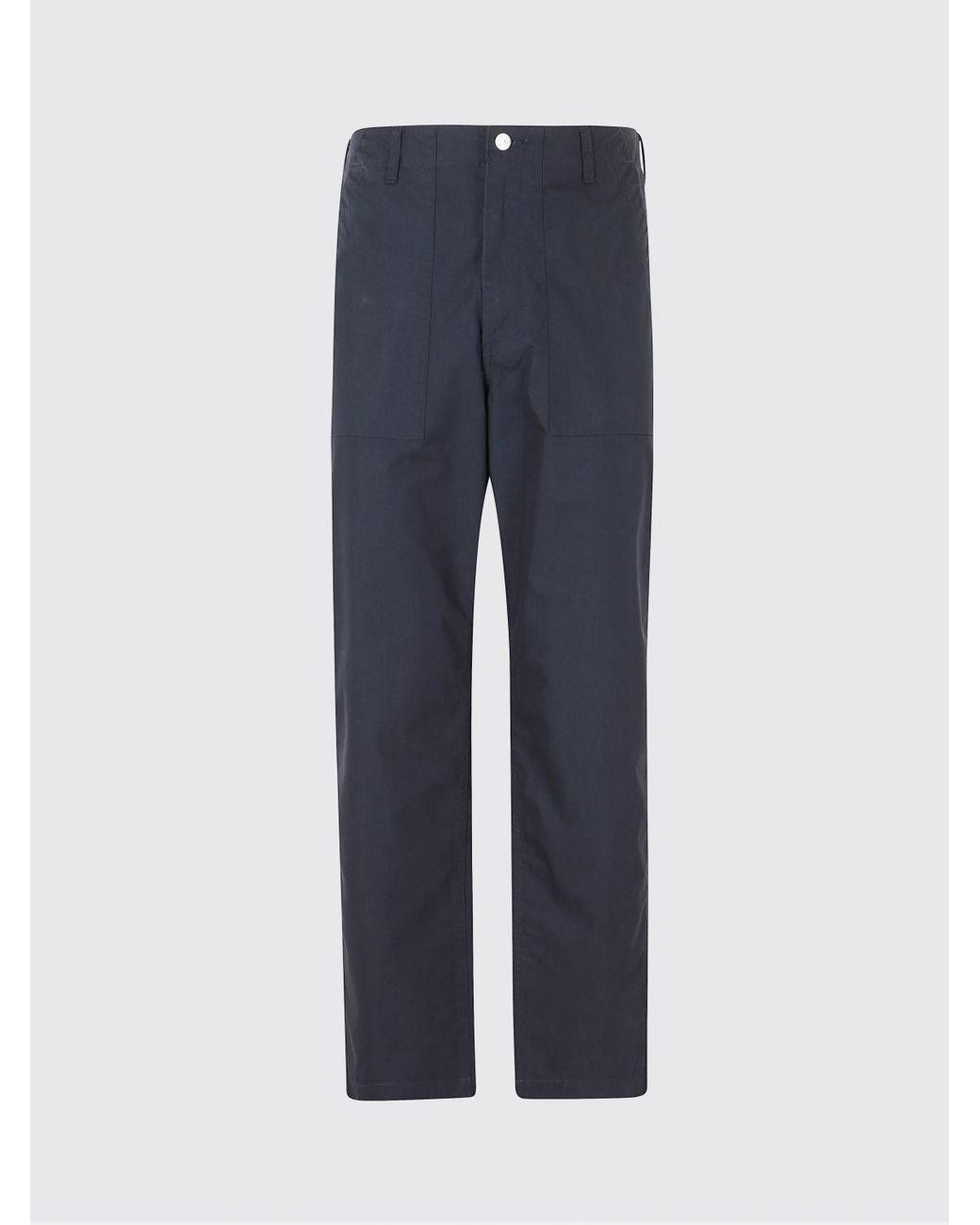 Edwin Blue Cotton Straight Trousers for men