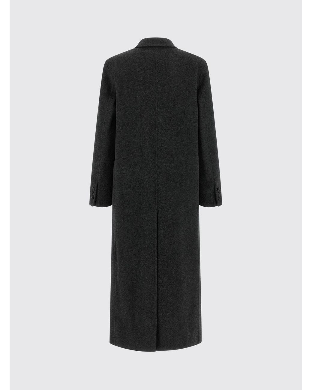 Isabel Marant Black Single-Breasted Long Coat