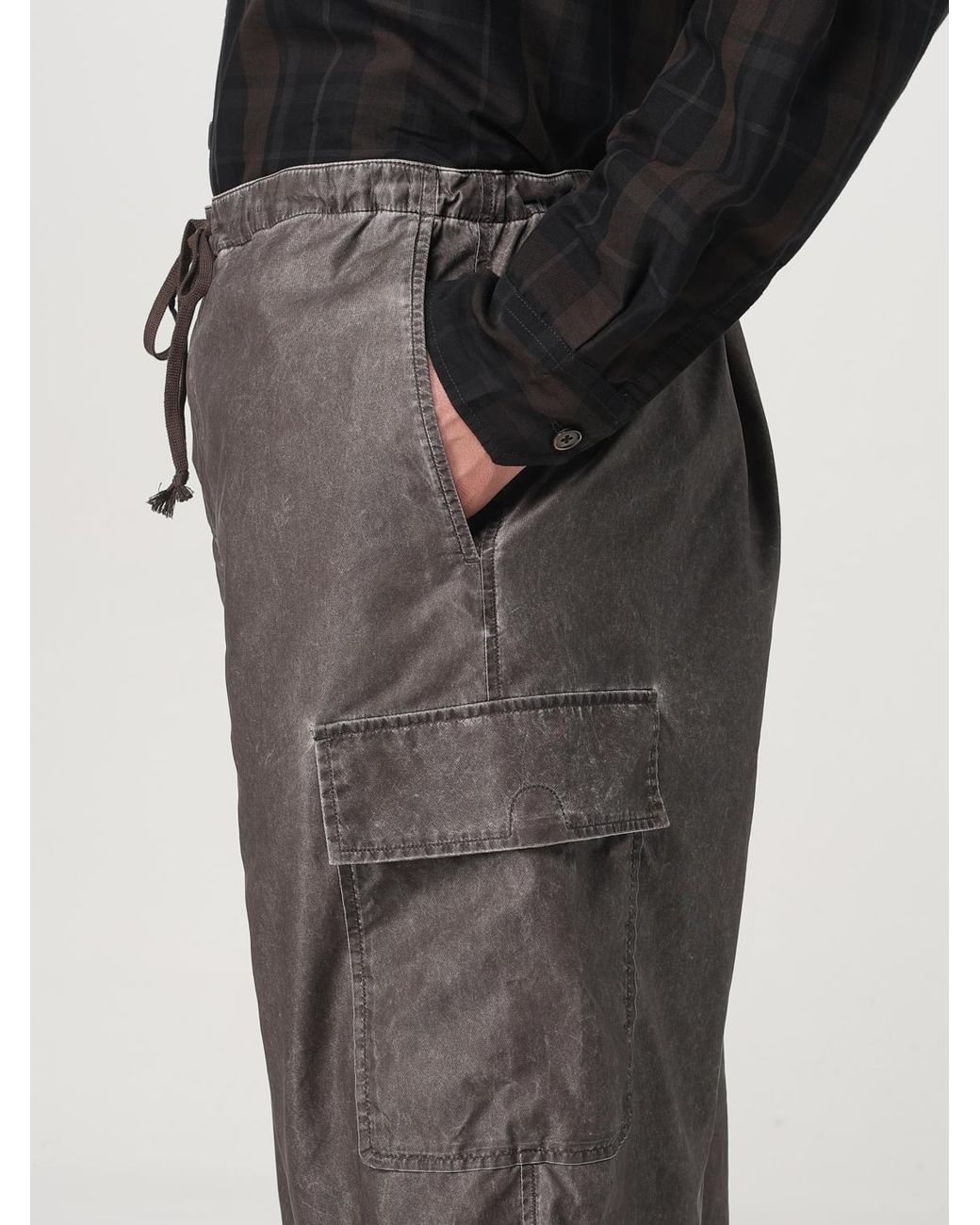 Our Legacy Gray Washed Cotton Relaxed Fit Pants for men