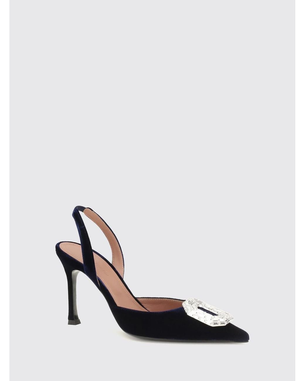 AMINA MUADDI Blue Heeled Sandal