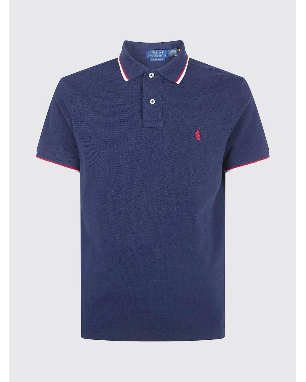 Polo Ralph Lauren Blue Cotton Polo Shirt With Logo for men