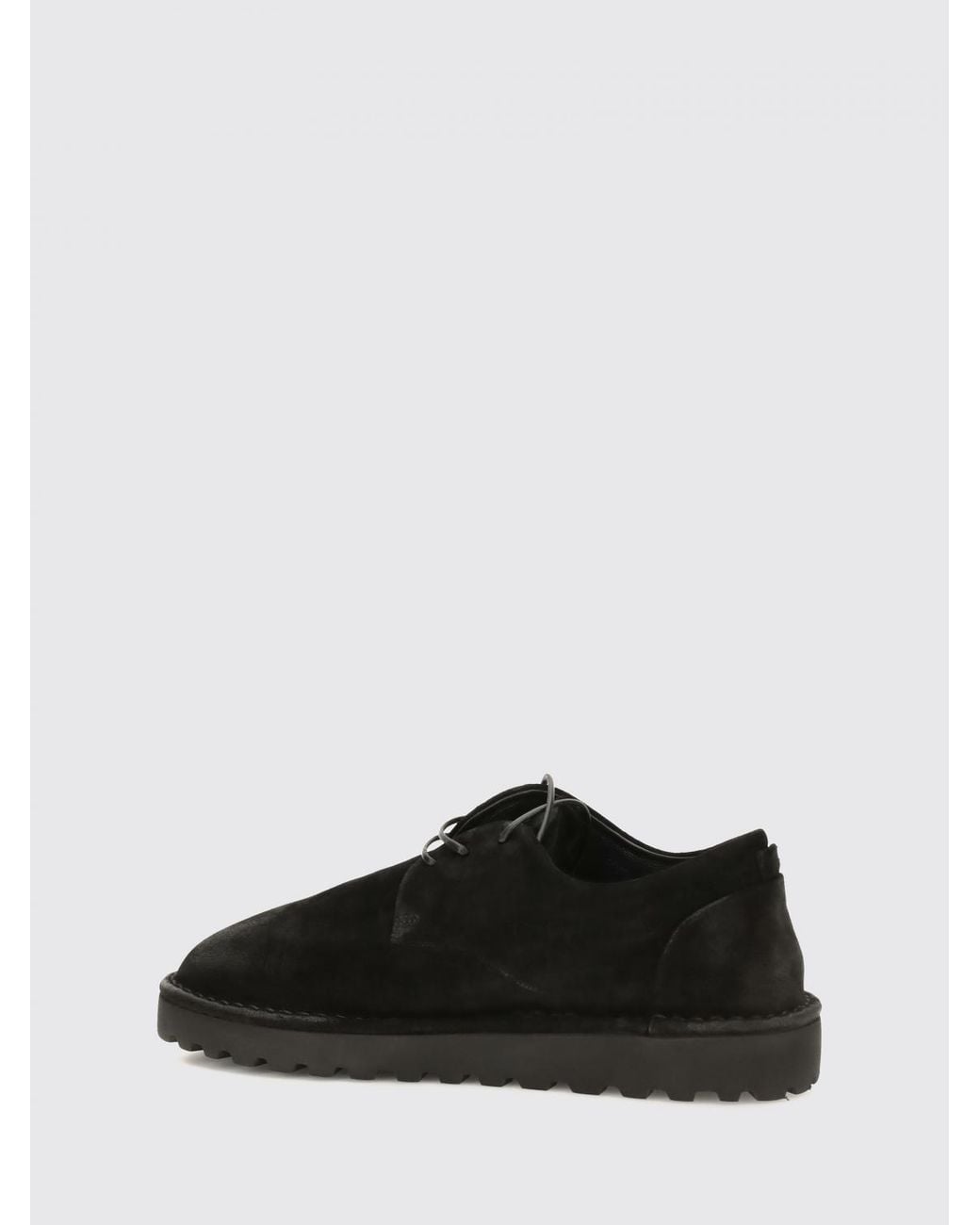 Marsèll Black Sancrispa Alta Pomice Suede Derby Shoes With High Sole for men