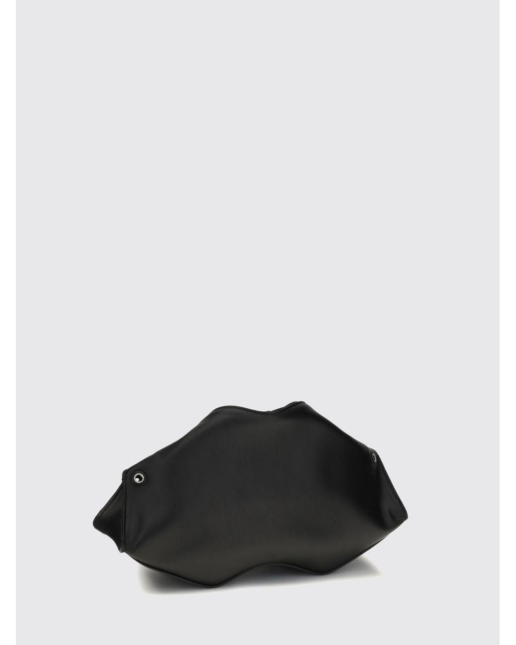 McQueen Black Manta Asymmetrical Clutch