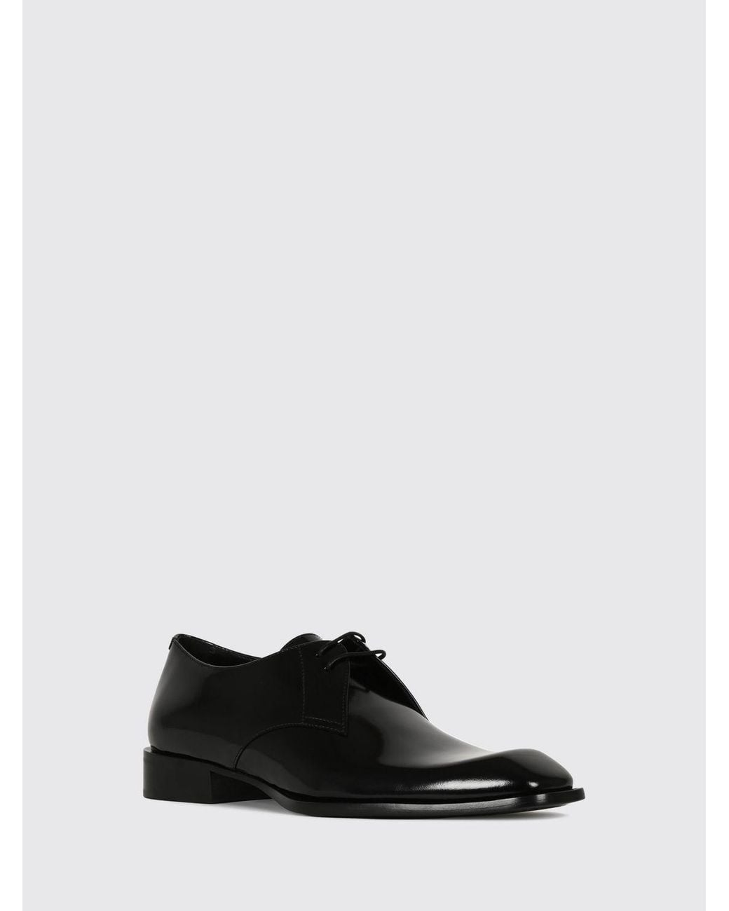 Saint Laurent White Connor Tapered-Toe Brushed Calfskin Derby Shoes for men