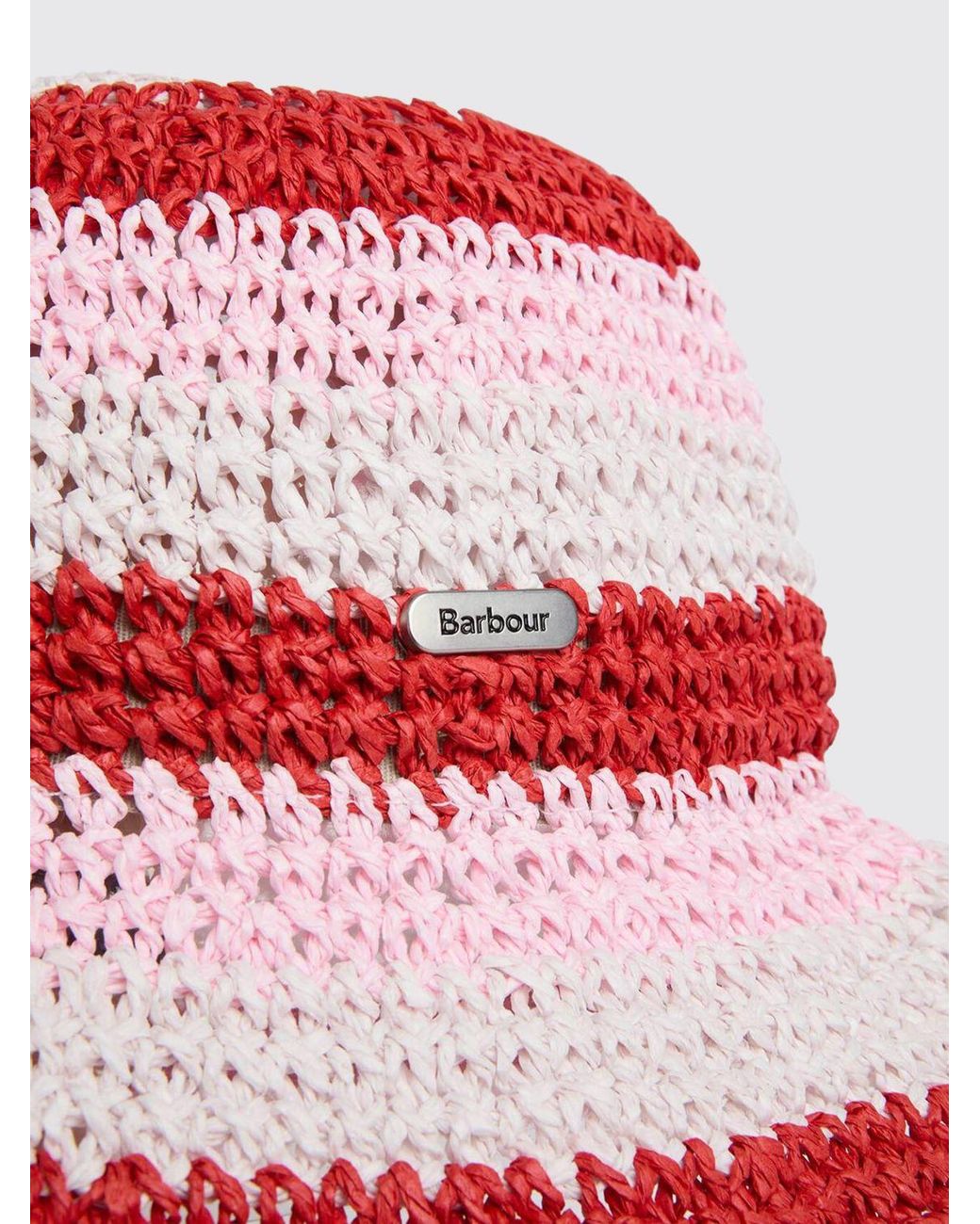 Barbour Red Esther Crochet Hat