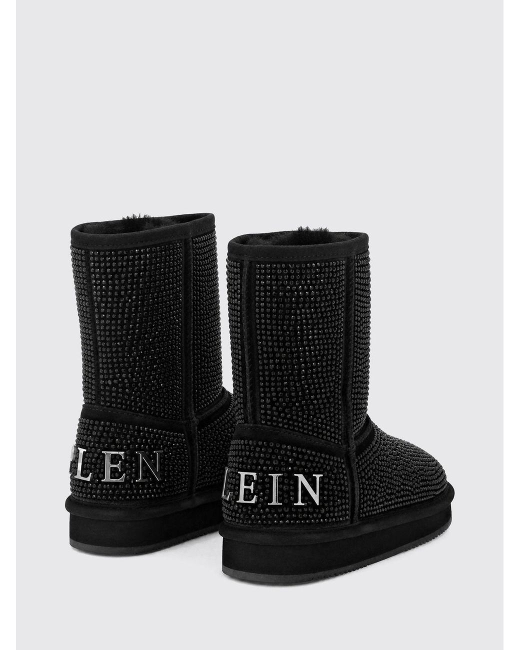 Philipp Plein Black Flat Ankle Boot