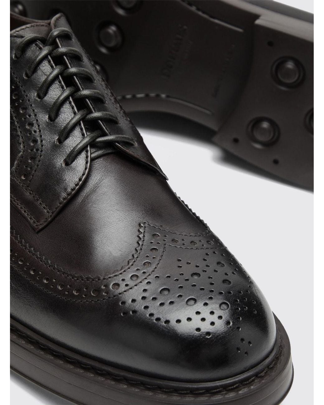 Doucal's Derby-Schuhe Aus Glattleder Mit Wingtip-Brogue-Muster in White für Herren