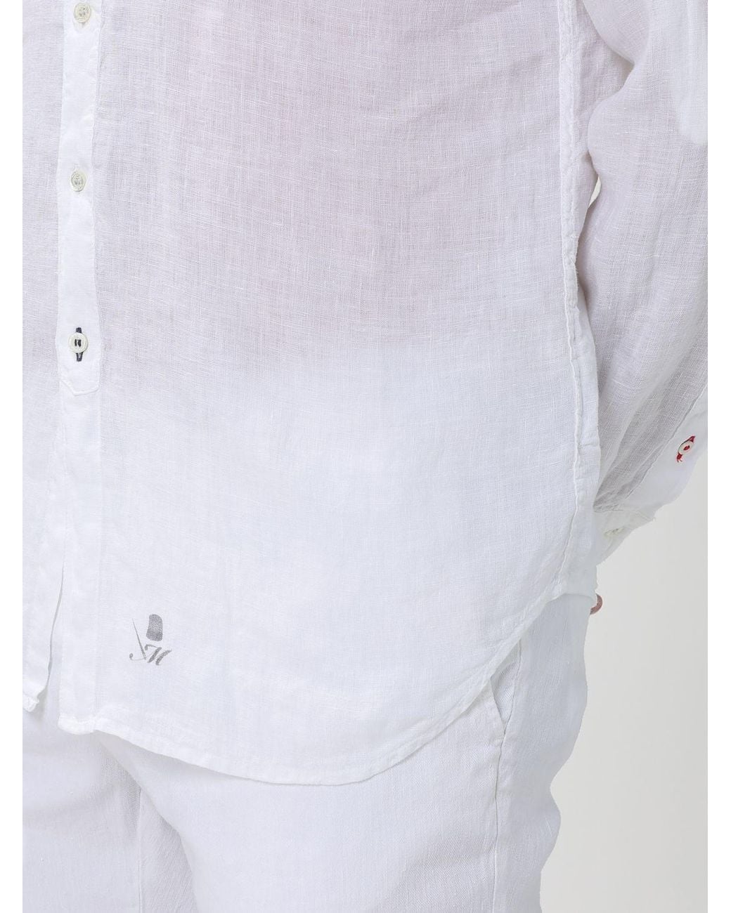 Mason's White Casual Linen Shirt for men