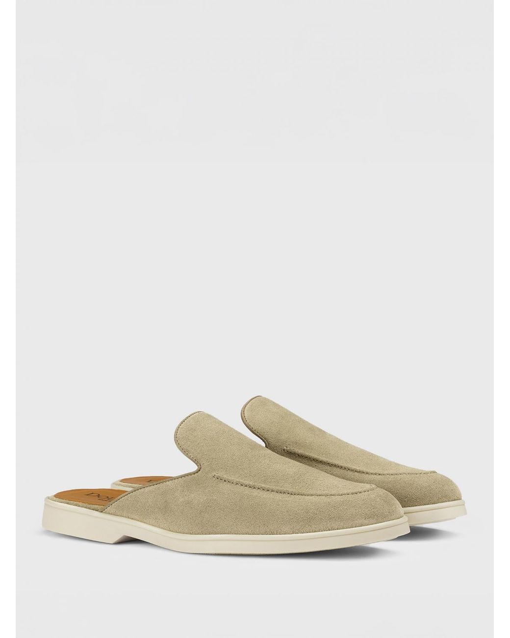 Doucal's Sabot Aus Wildleder in White für Herren