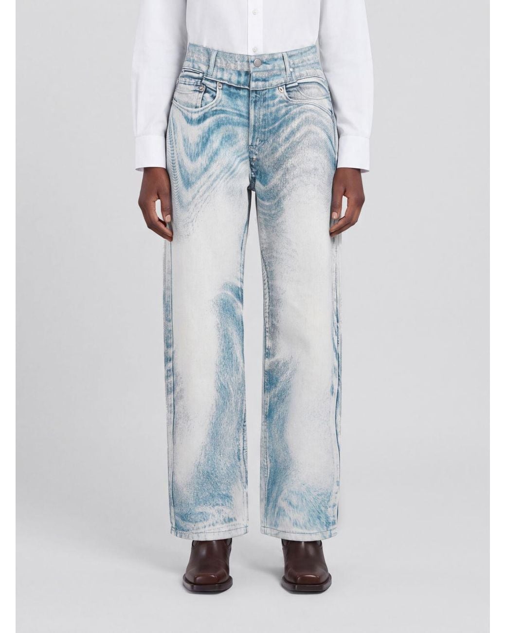 Camper Blue High-Waisted Wide Leg Jeans