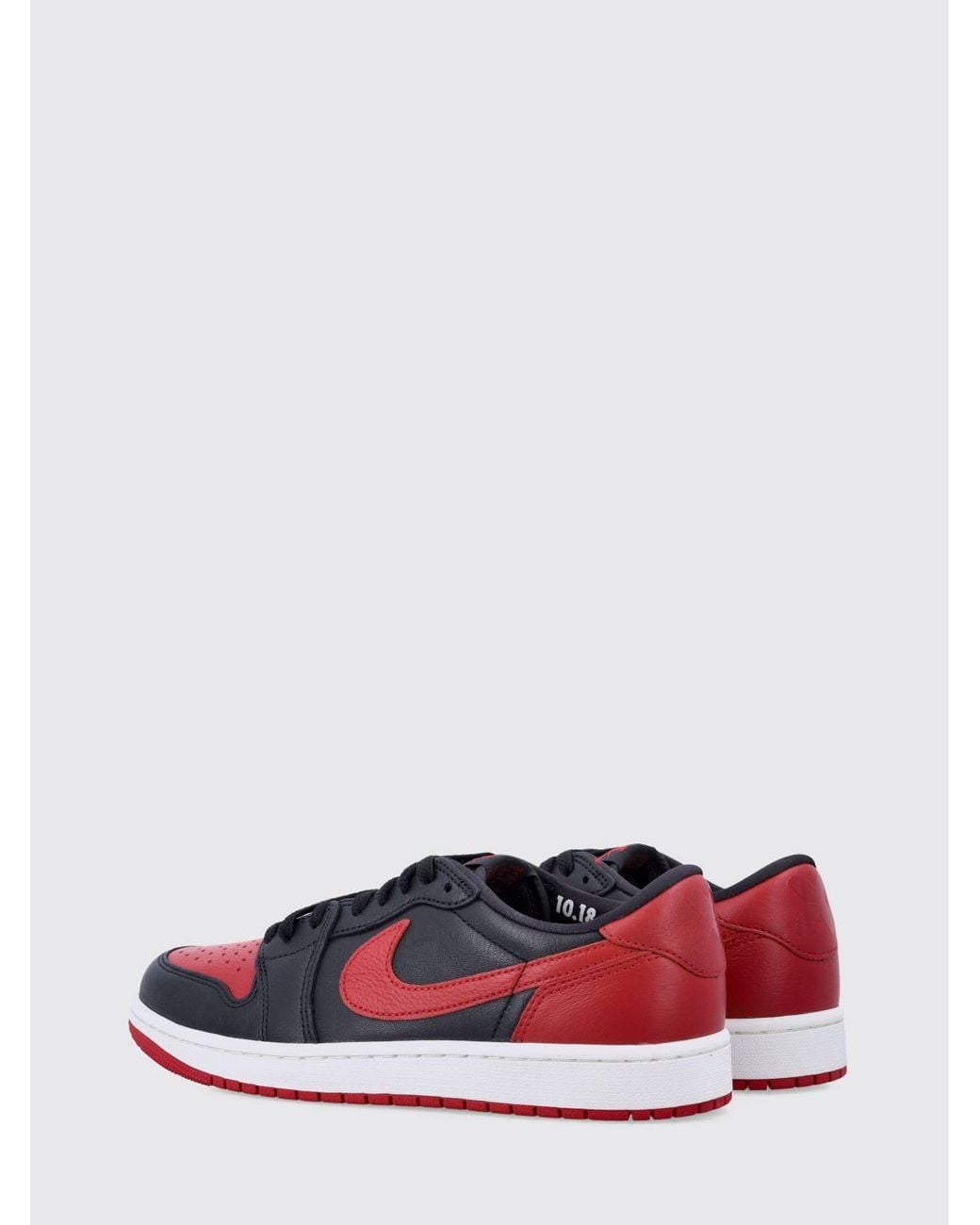 Nike White Air Jordan 1 Retro Low Smooth Leather Sneakers With Bicolor Design for men