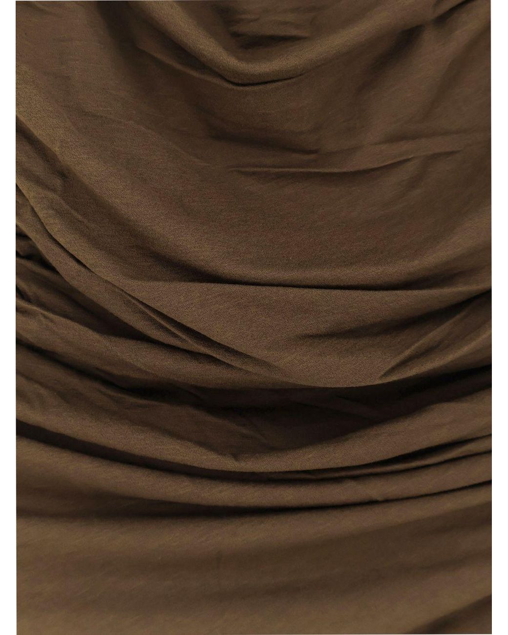 Soeur Brown Draped Cotton Blend Top