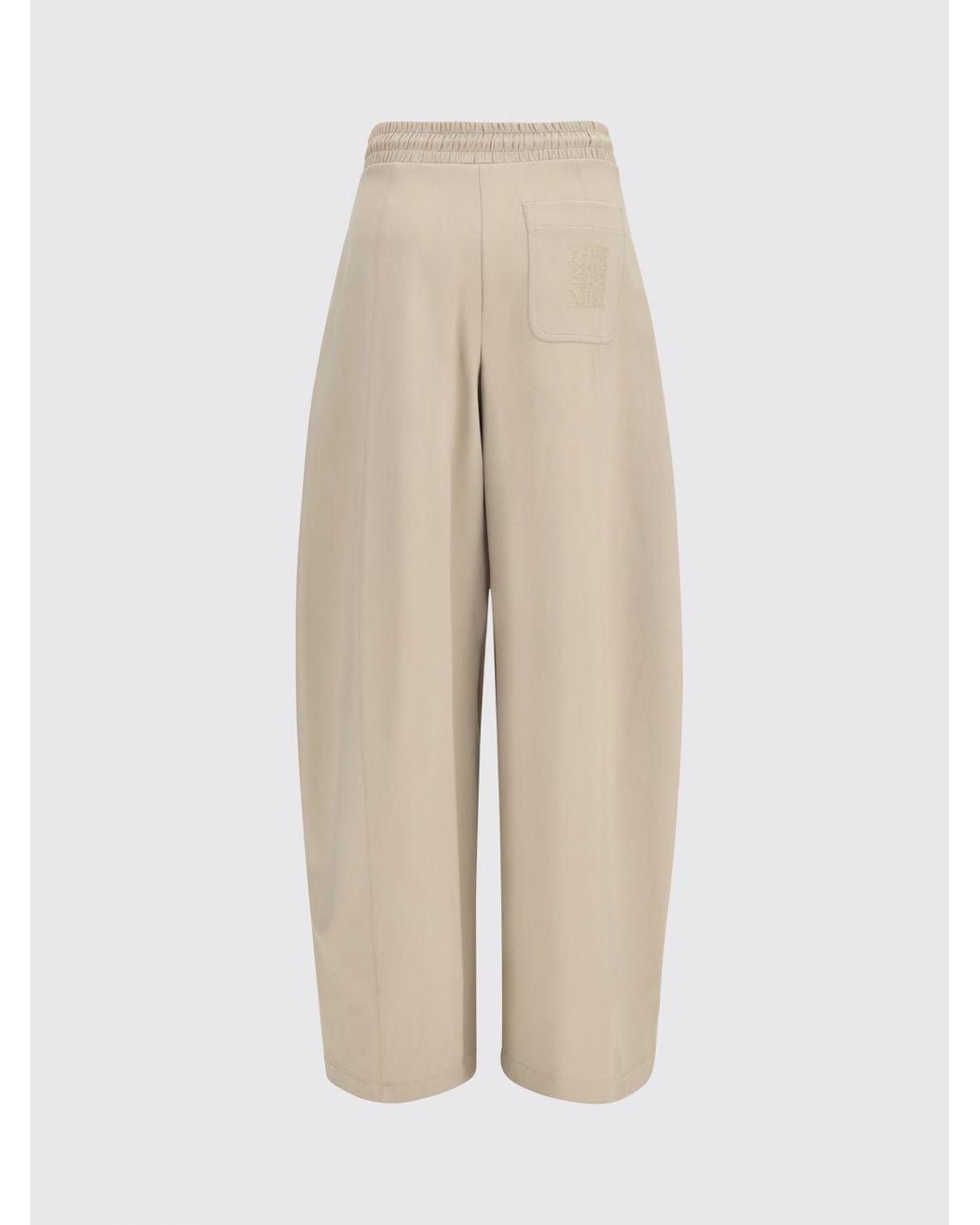 Max Mara Natural Olmo Wide-Leg High-Waisted Technical Fabric Jogging Trousers