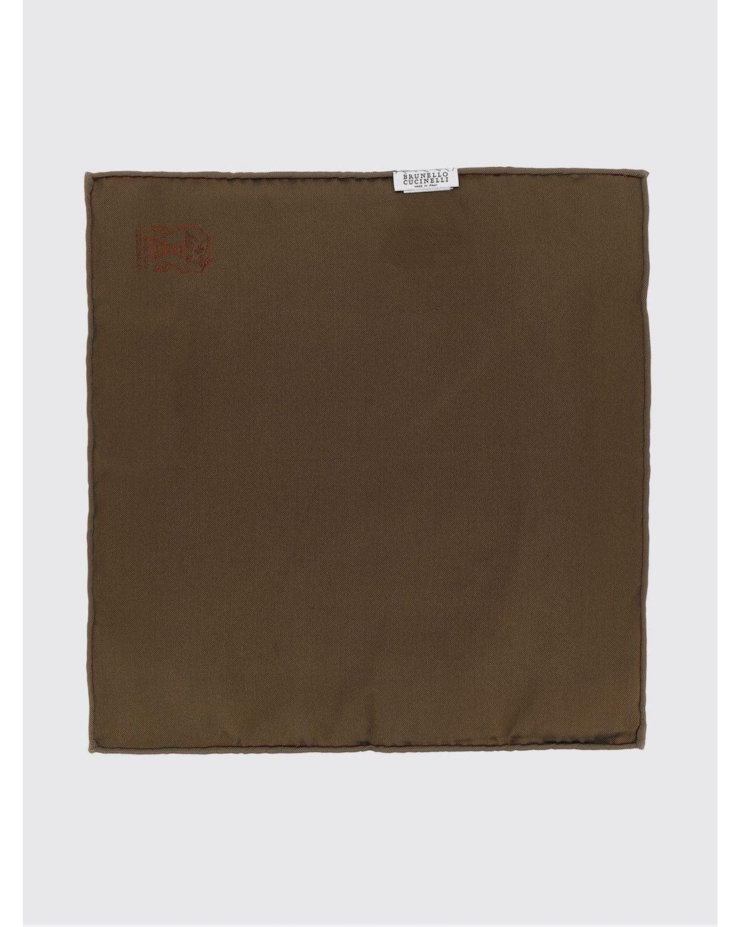 Fazzoletto Da Taschino di Brunello Cucinelli in Brown da Uomo