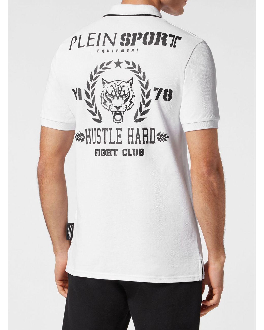 Philipp Plein White Short-Sleeve Jersey Polo Shirt With Classic Collar And Logo for men