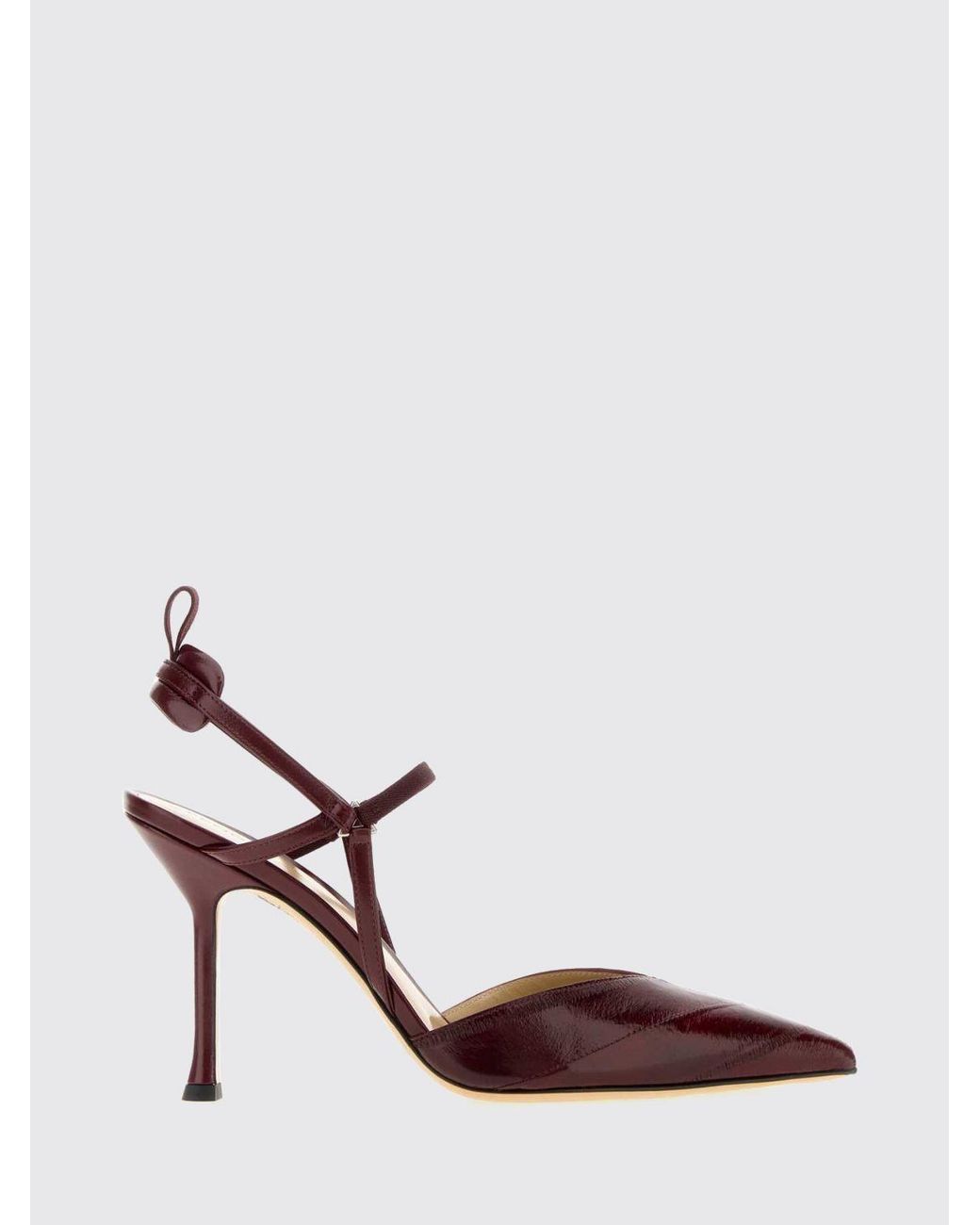 Fendi Pink Colibrì Eel Leather Slingback Pumps With Stiletto Heel