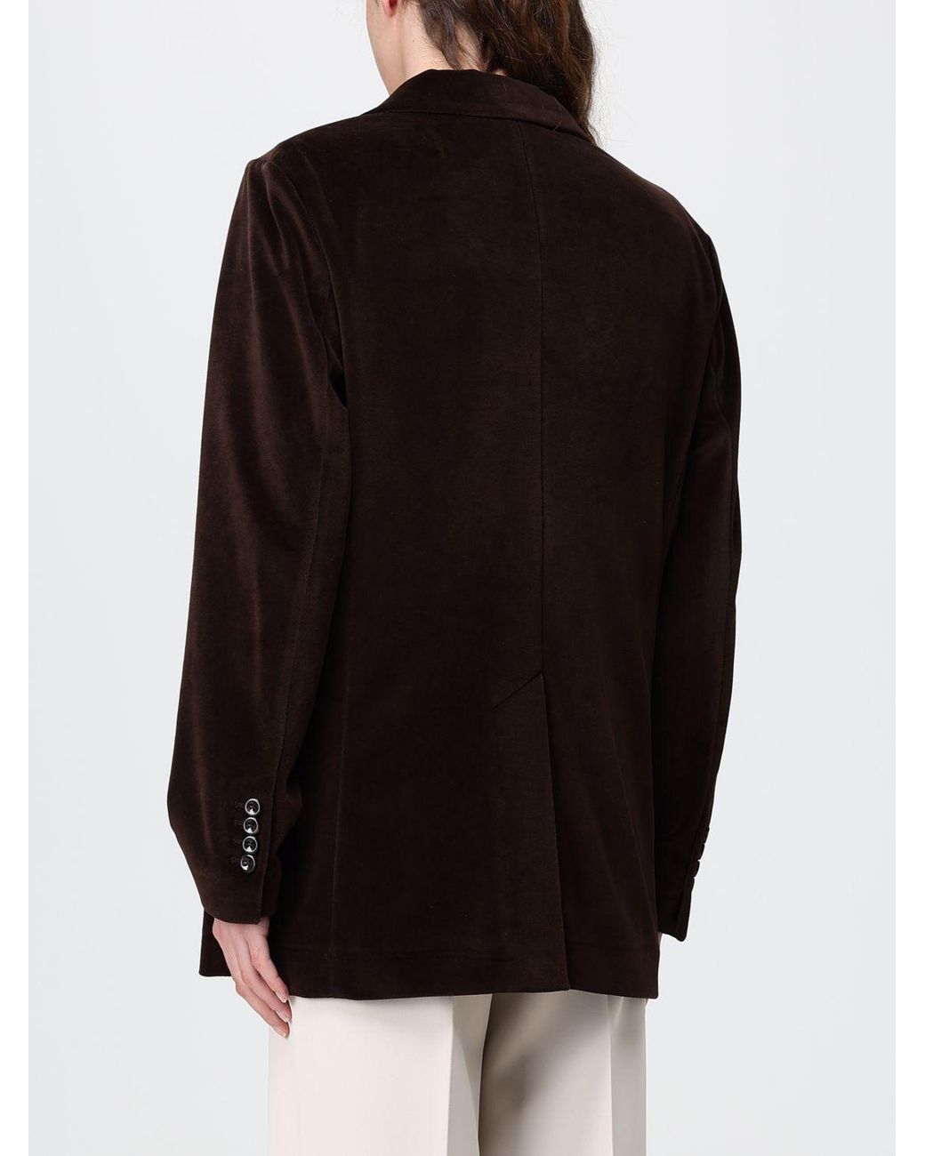 Circolo 1901 Black Single-Breasted Velvet Blazer With Peak Lapels