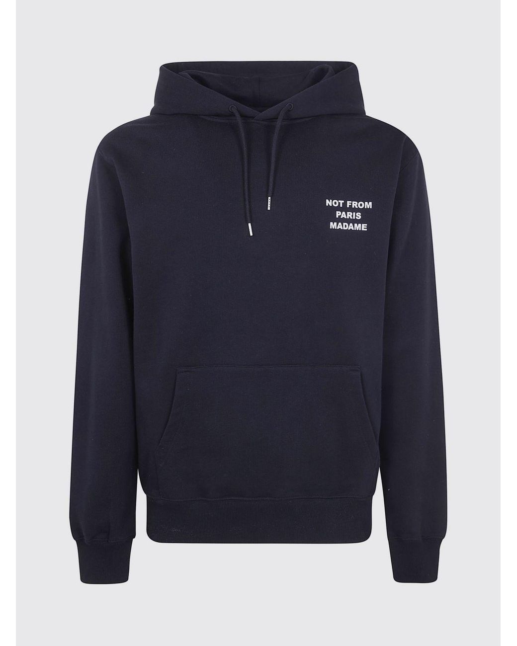 Drole de Monsieur Black Cotton Hoodie for men