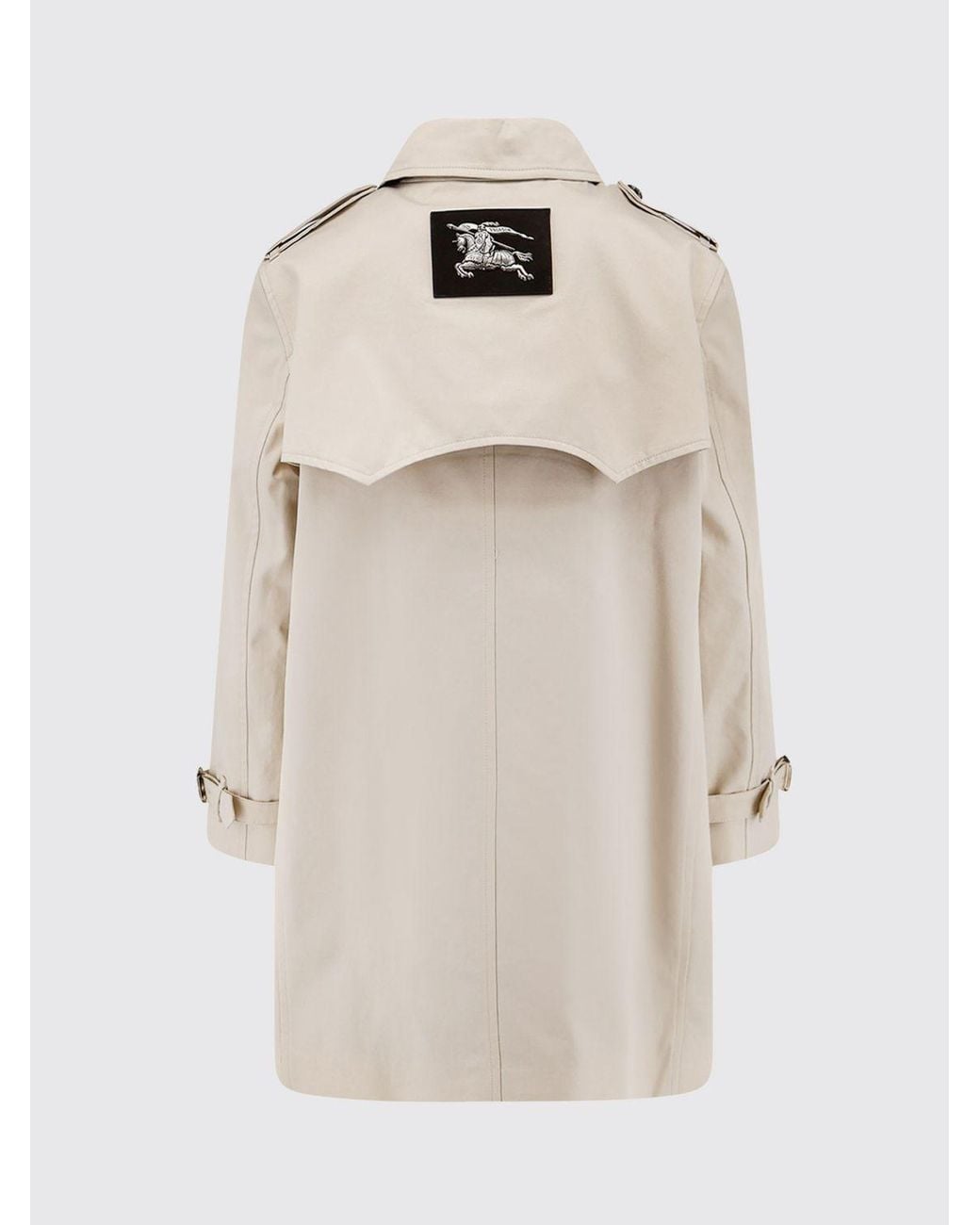 Burberry Natural Double-Breasted Cotton Trench Coat