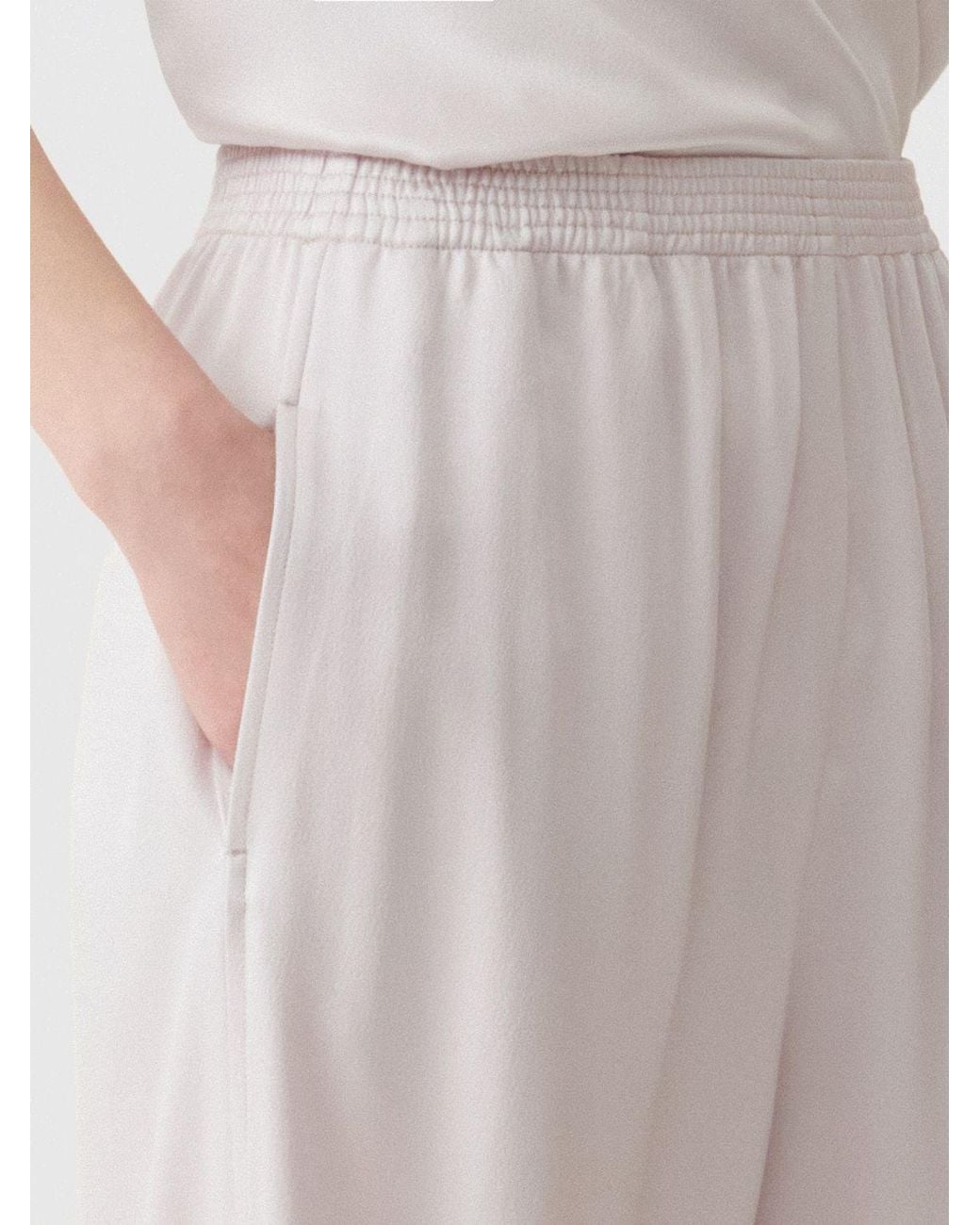 Fabiana Filippi Pink High-Waisted Wide-Leg Palazzo Trousers With Elastic Waistband