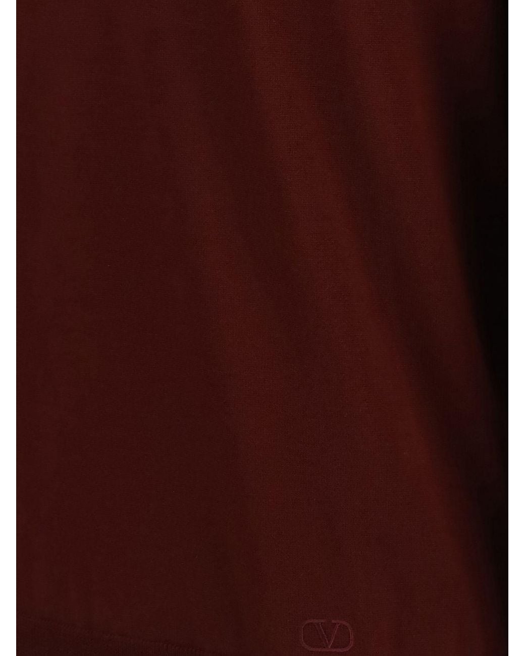 Valentino Red Long-Sleeved Knitted Virgin Wool Polo for men