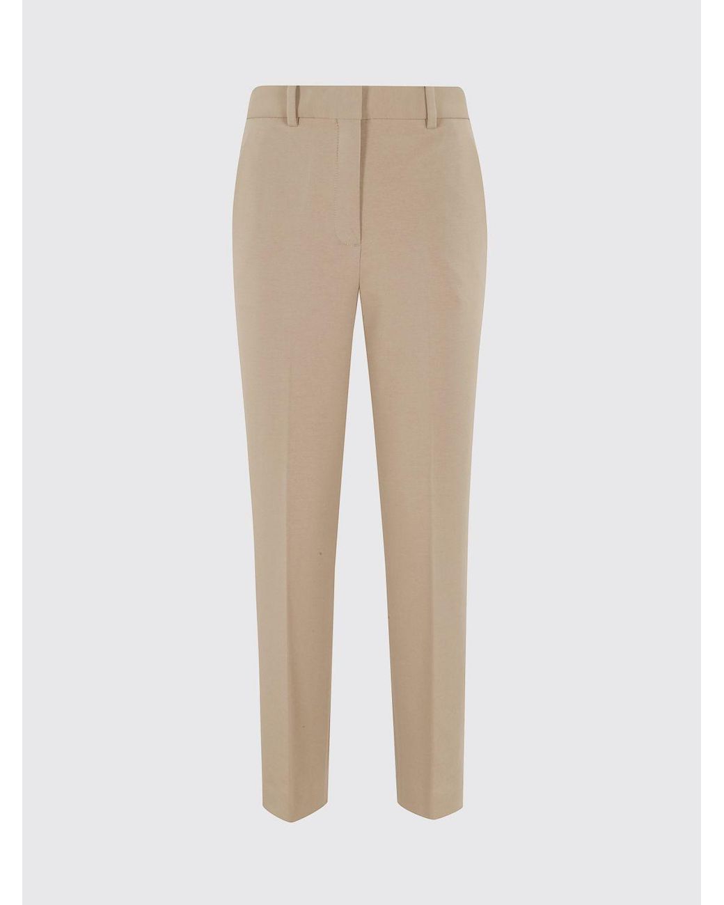 Circolo 1901 Natural Mid-Rise Slim Fit Cropped Trousers