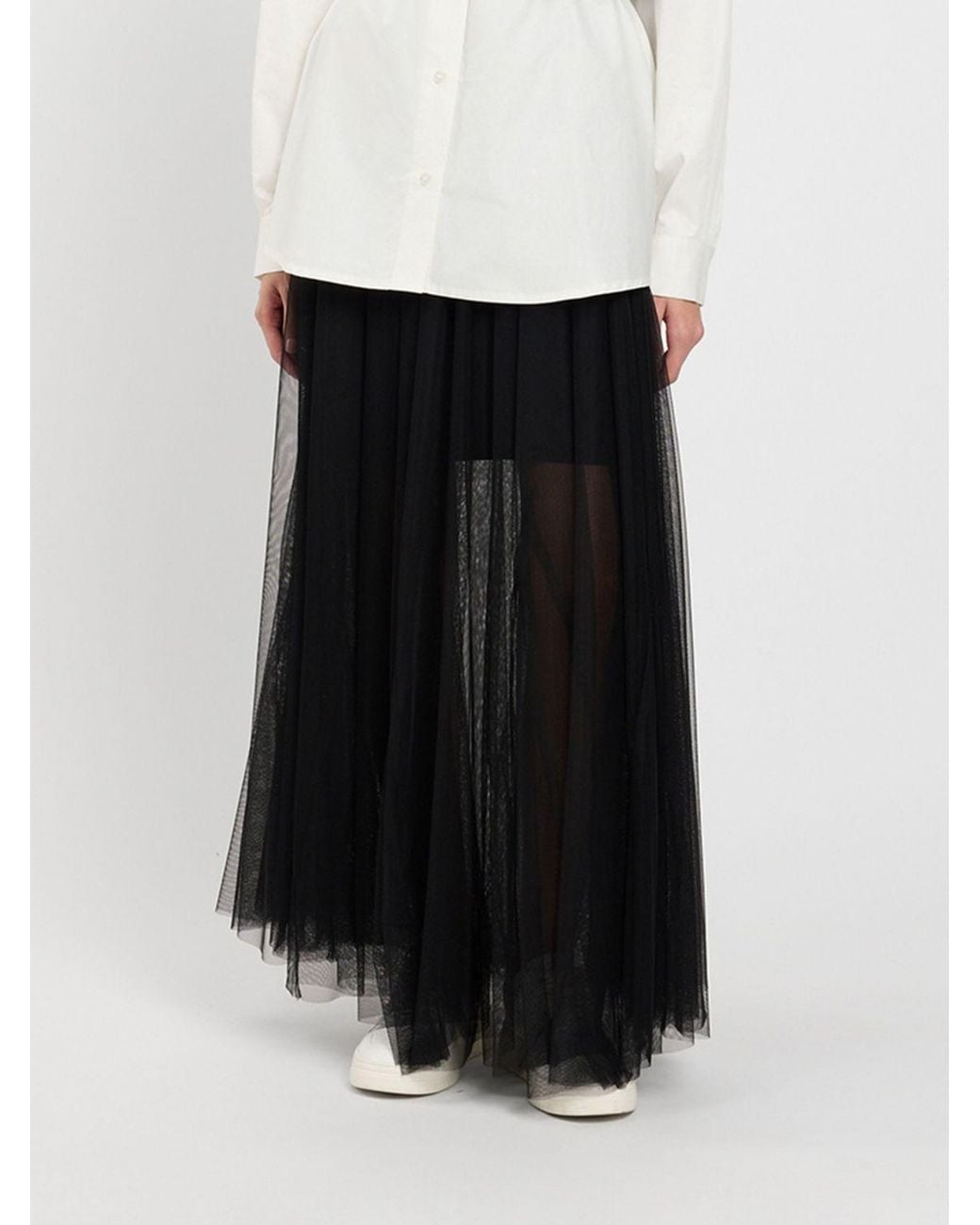 Twinset Black Midi Full Skirt