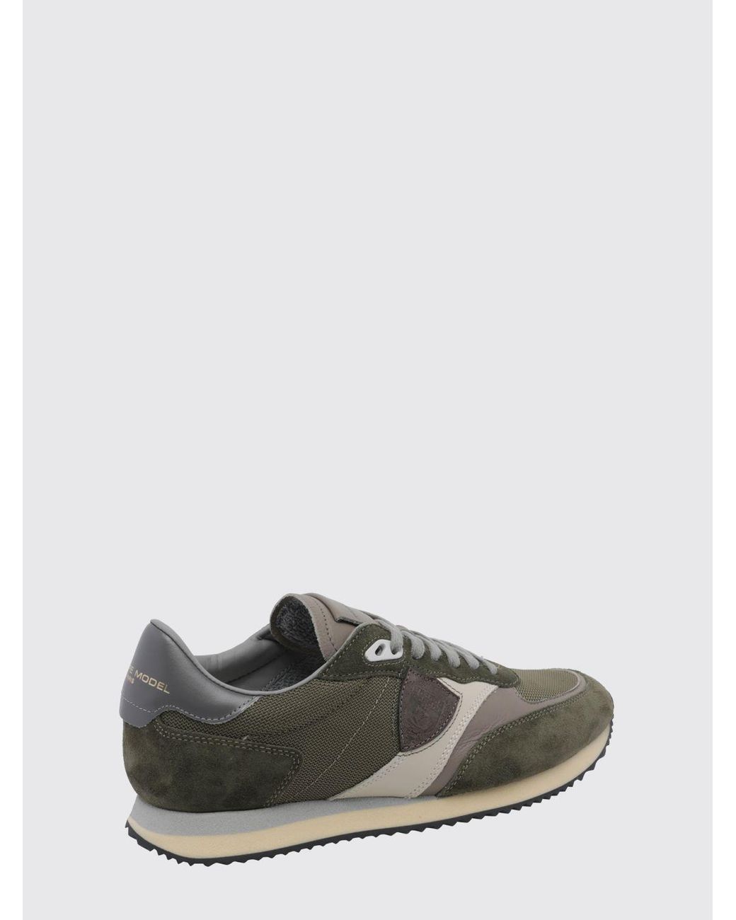 Philippe Model Low-Top-Sneakers Aus Veloursleder Und Mesh Mit Gezahnter Sohle in Gray für Herren