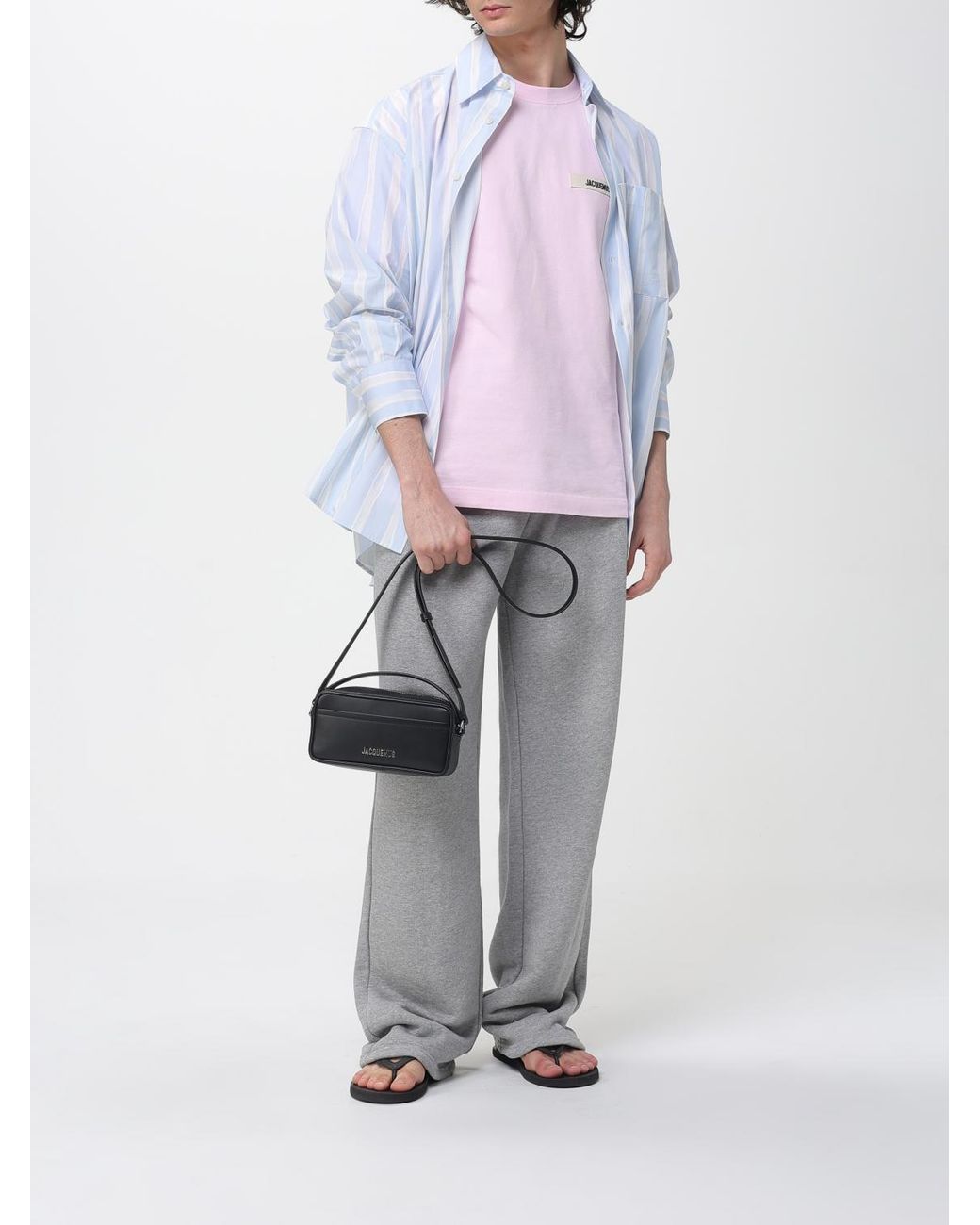 Jacquemus White Striped Cotton Shirt for men
