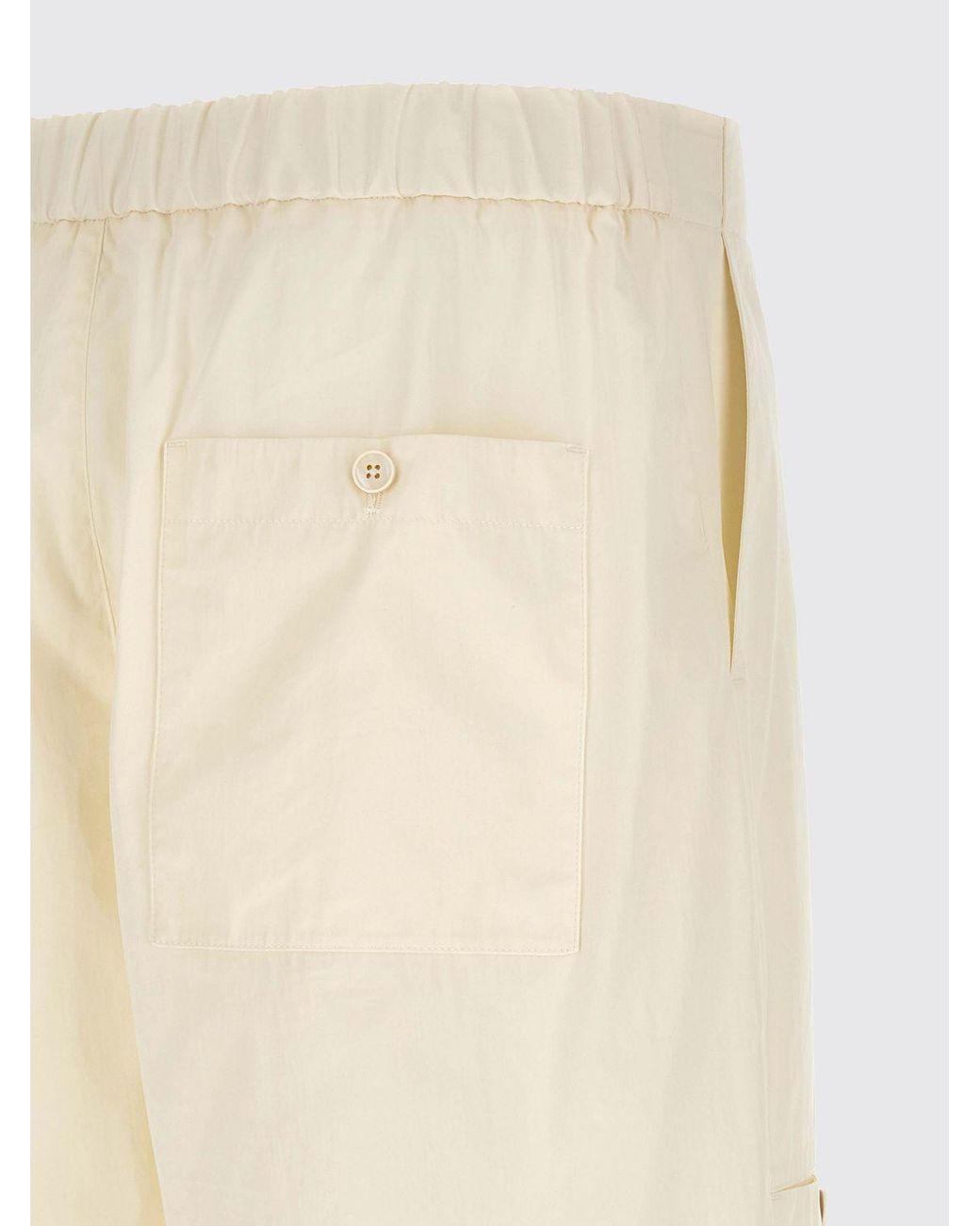 Jil Sander Natural Cotton Cargo Trousers for men