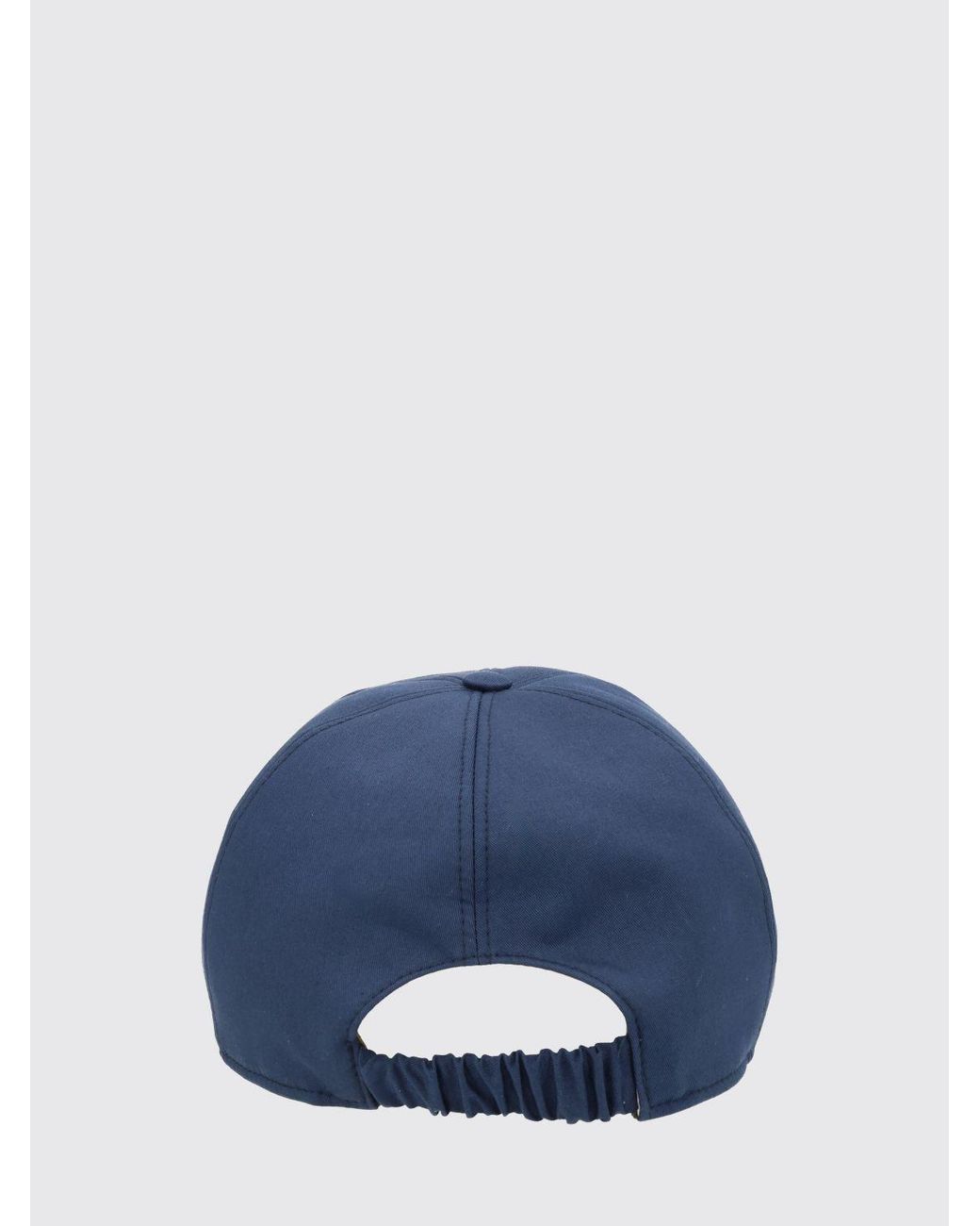 Premiata Blue Cotton Baseball Cap With Embroidered Logo for men