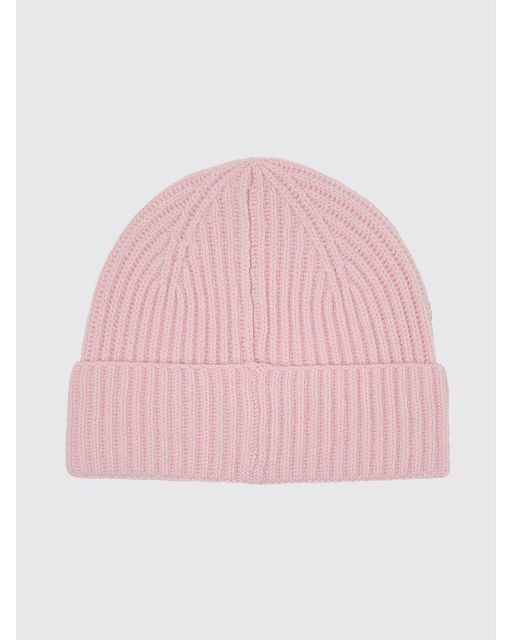Mc2 Saint Barth Pink Embroidered-Logo Wool Beanie