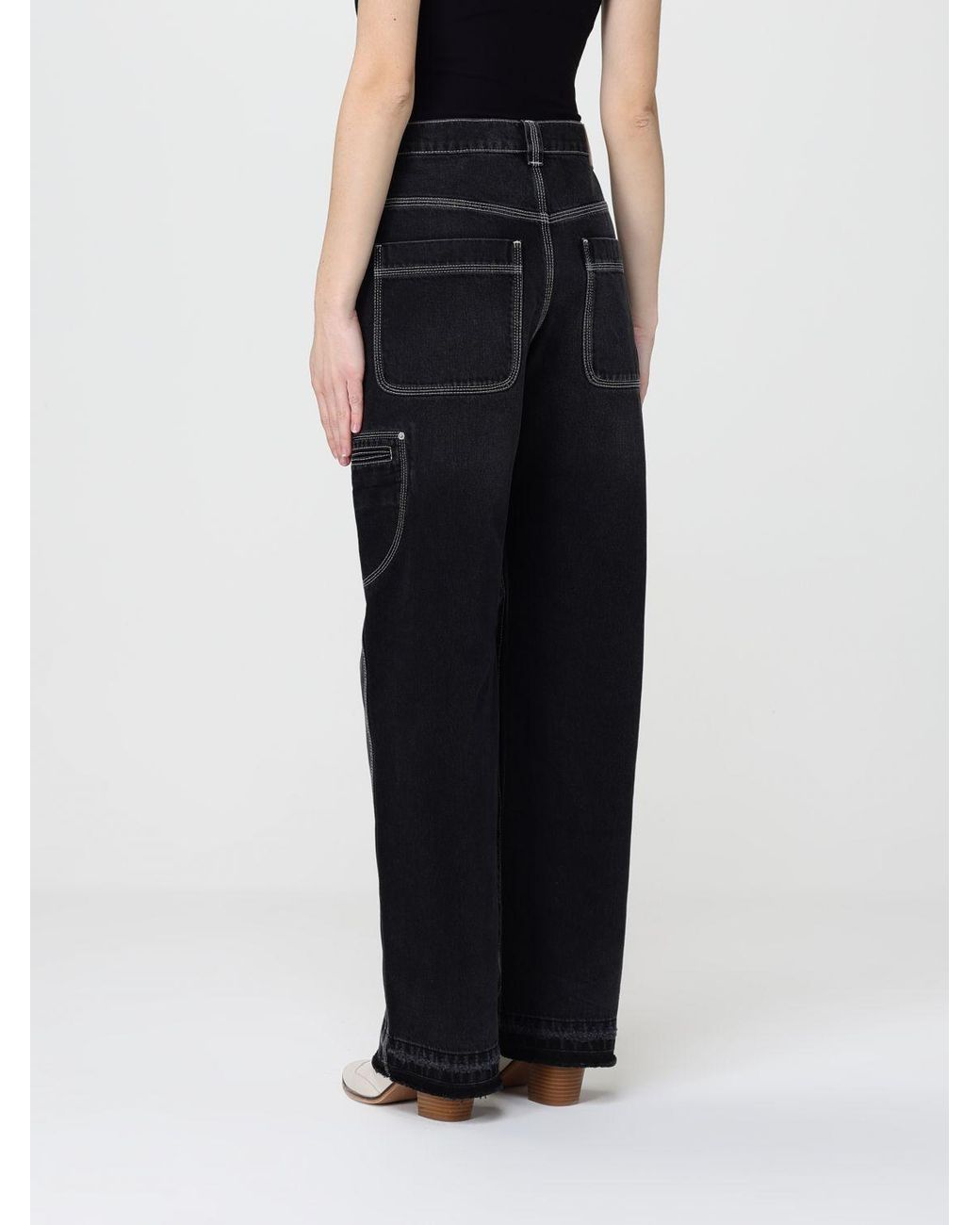 Isabel Marant Black Wide Leg Jeans