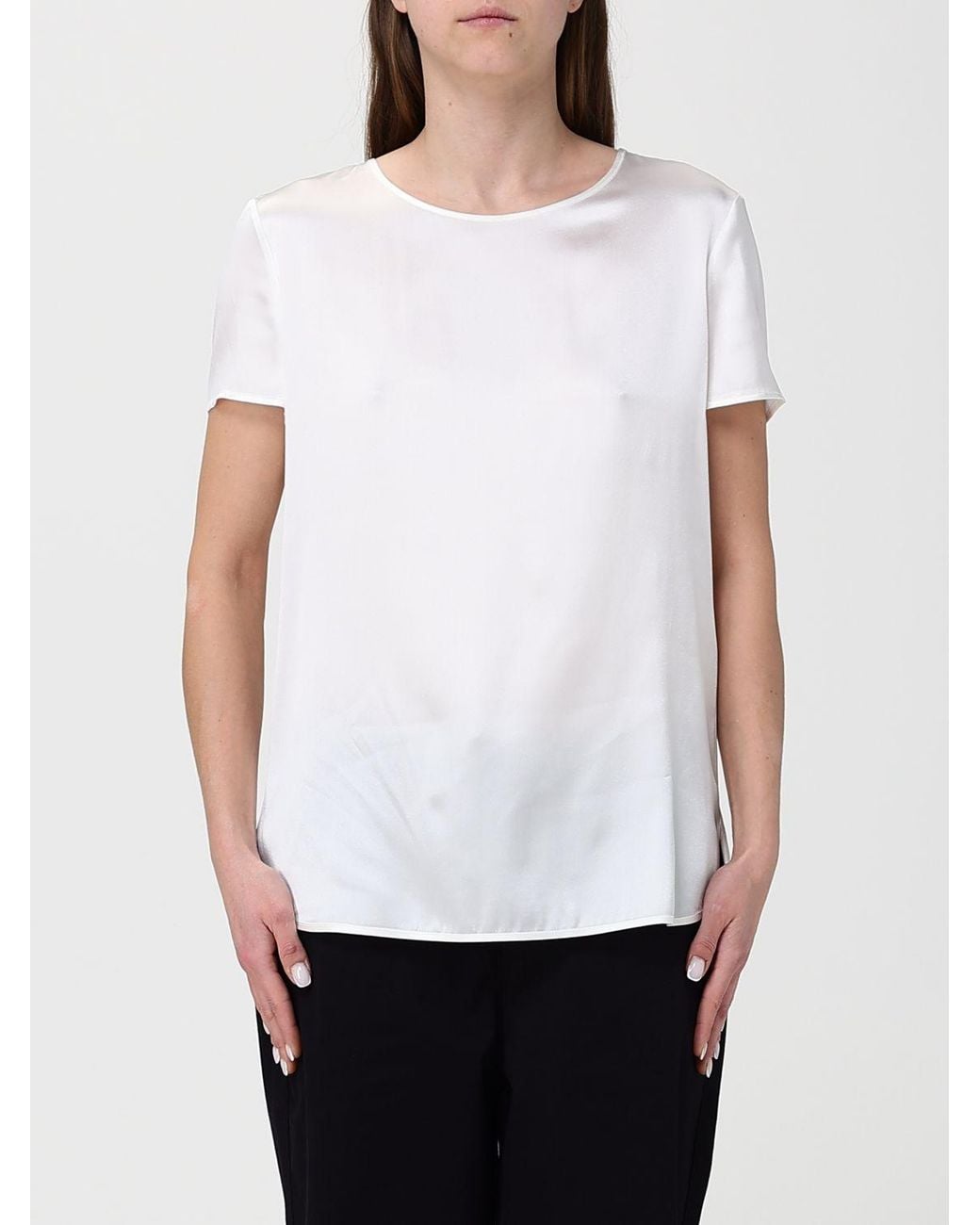 Max Mara White Silk Blouse