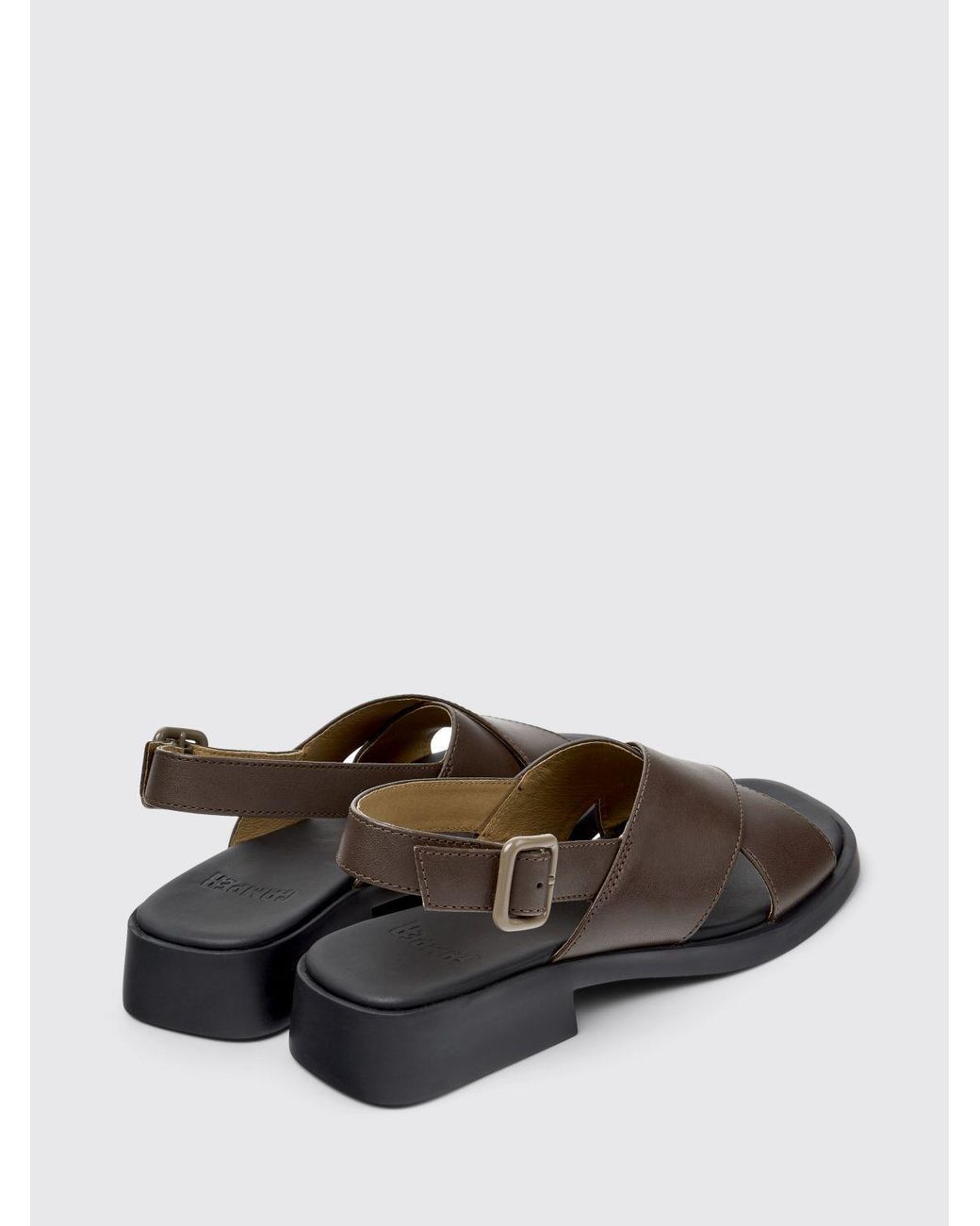 Camper White Dana Leather Sandals