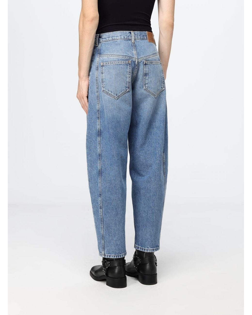 Isabel Marant Blue Oriane High-Waisted Baggy Jeans